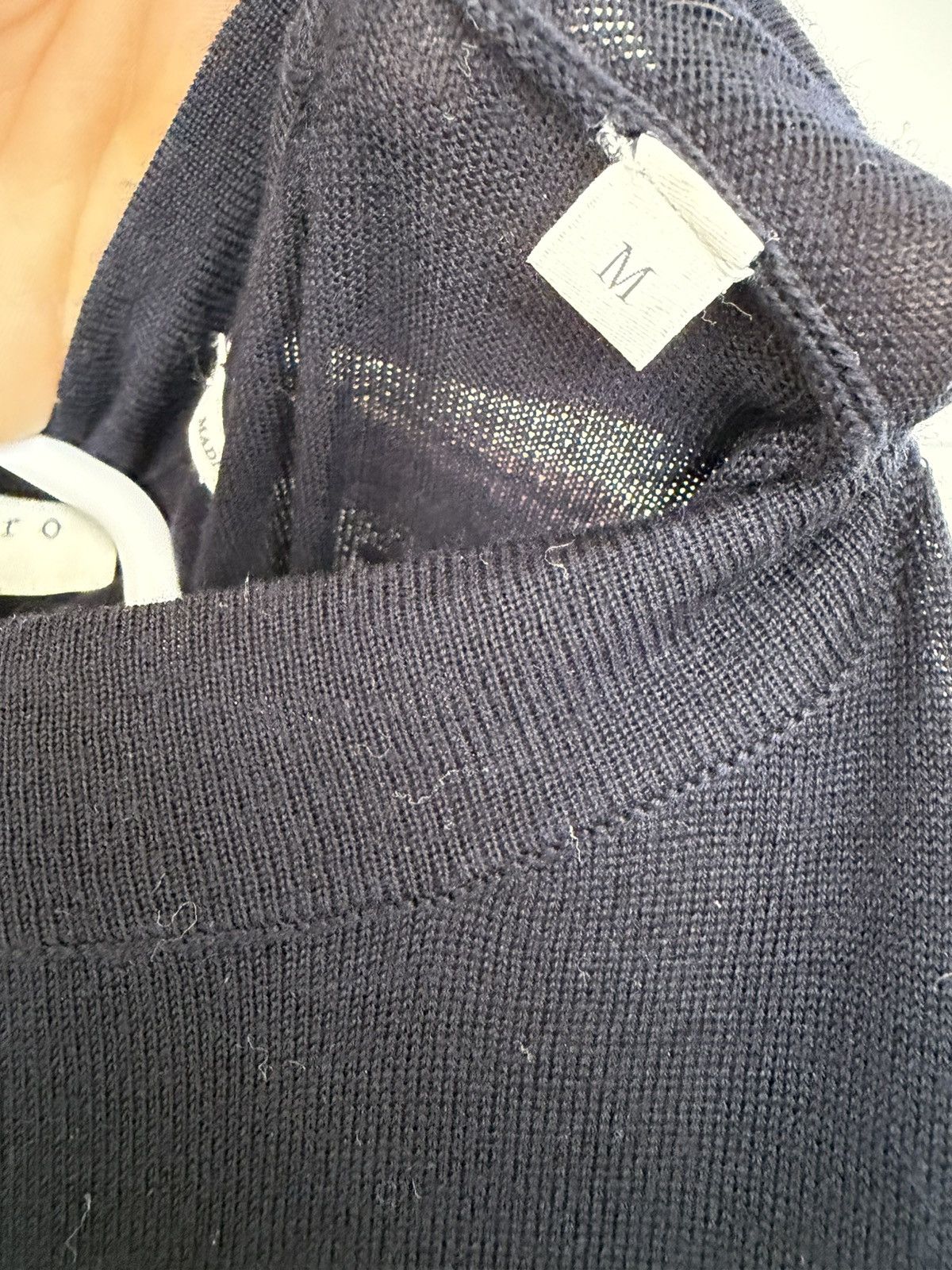 Sandro Sandro Dark Navy Lightweight Wool Sweater Size US M / EU 48-50 / 2 - 4 Thumbnail