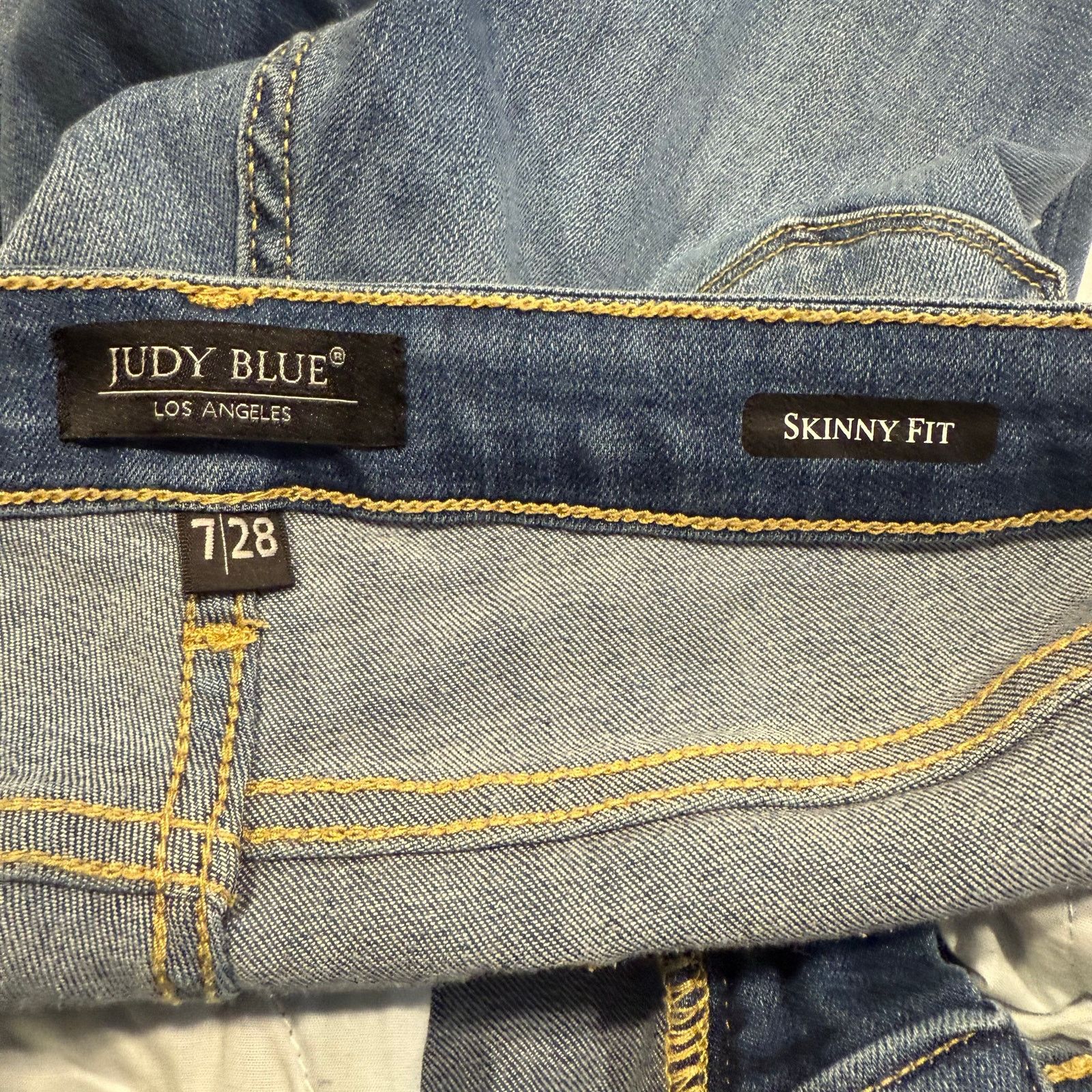 Judy Blue Judy Blue Women’s Distressed Skinny Fit Jeans Size 7 Size 28" / US 6 / IT 42 - 4 Thumbnail