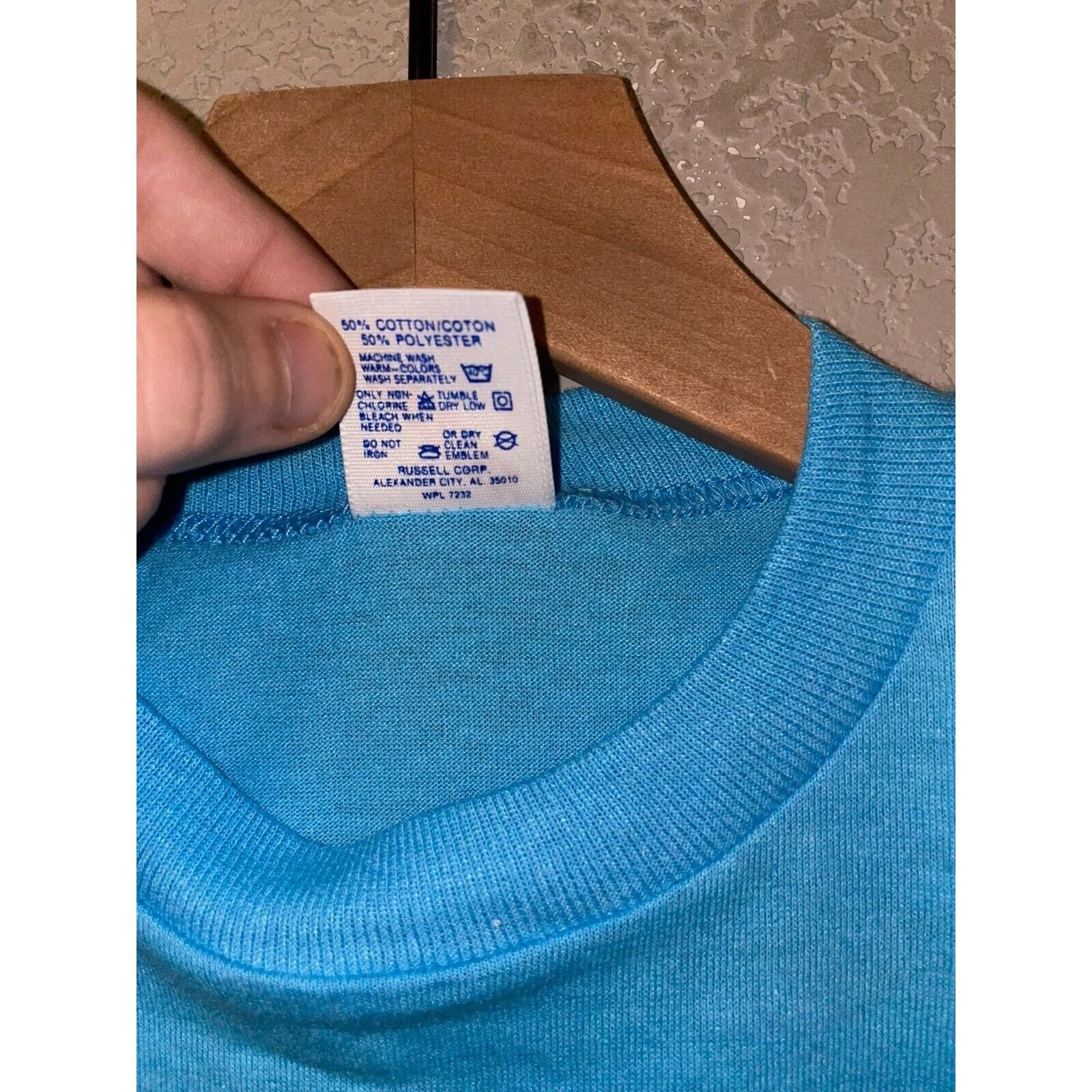 Vintage 90s Youth Vintage Texas Armadillo Graphic Blue Shirt Tee M Size M / US 6-8 / IT 42-44 - 7 Thumbnail