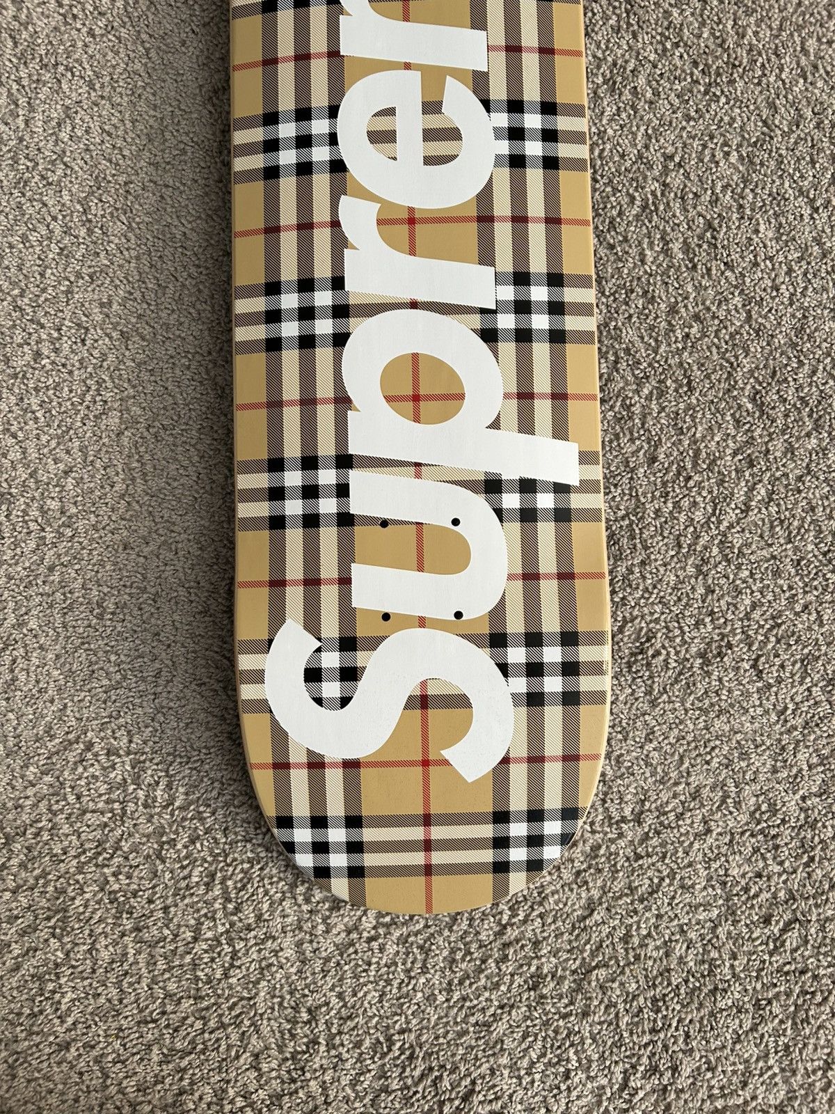Burberry × Supreme Supreme Beige Burberry Skateboard Deck Size ONE SIZE - 4 Thumbnail
