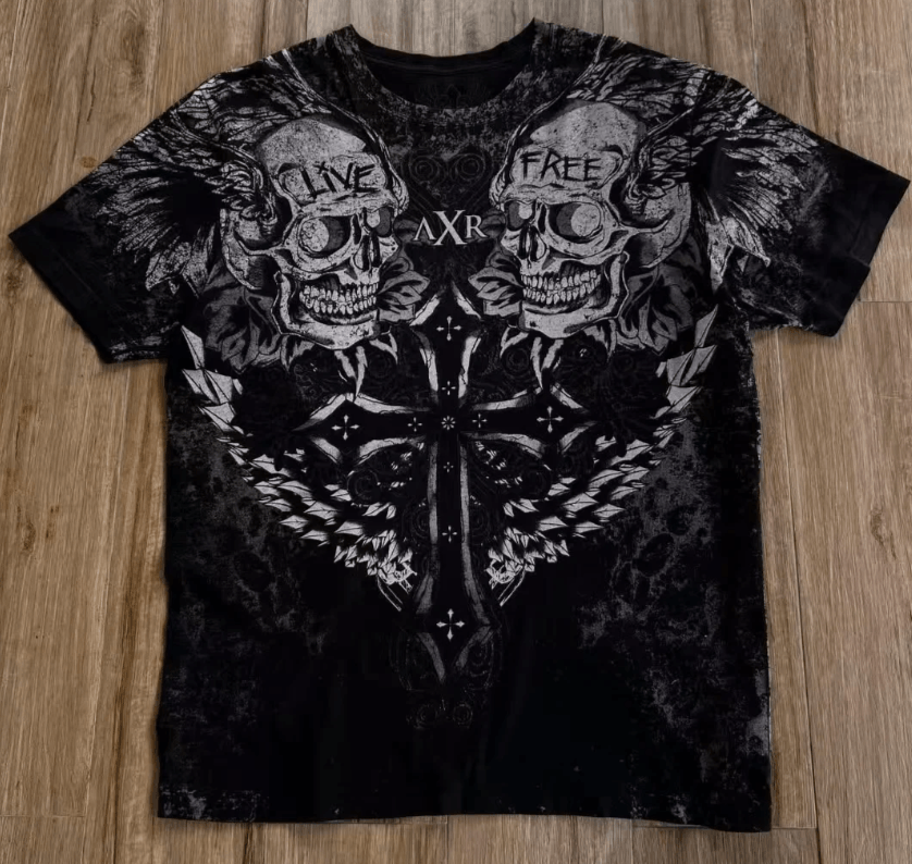 Japanese Brand American New Vintage Printed Black T-shirt Size US S / EU 44-46 / 1 - 2 Thumbnail