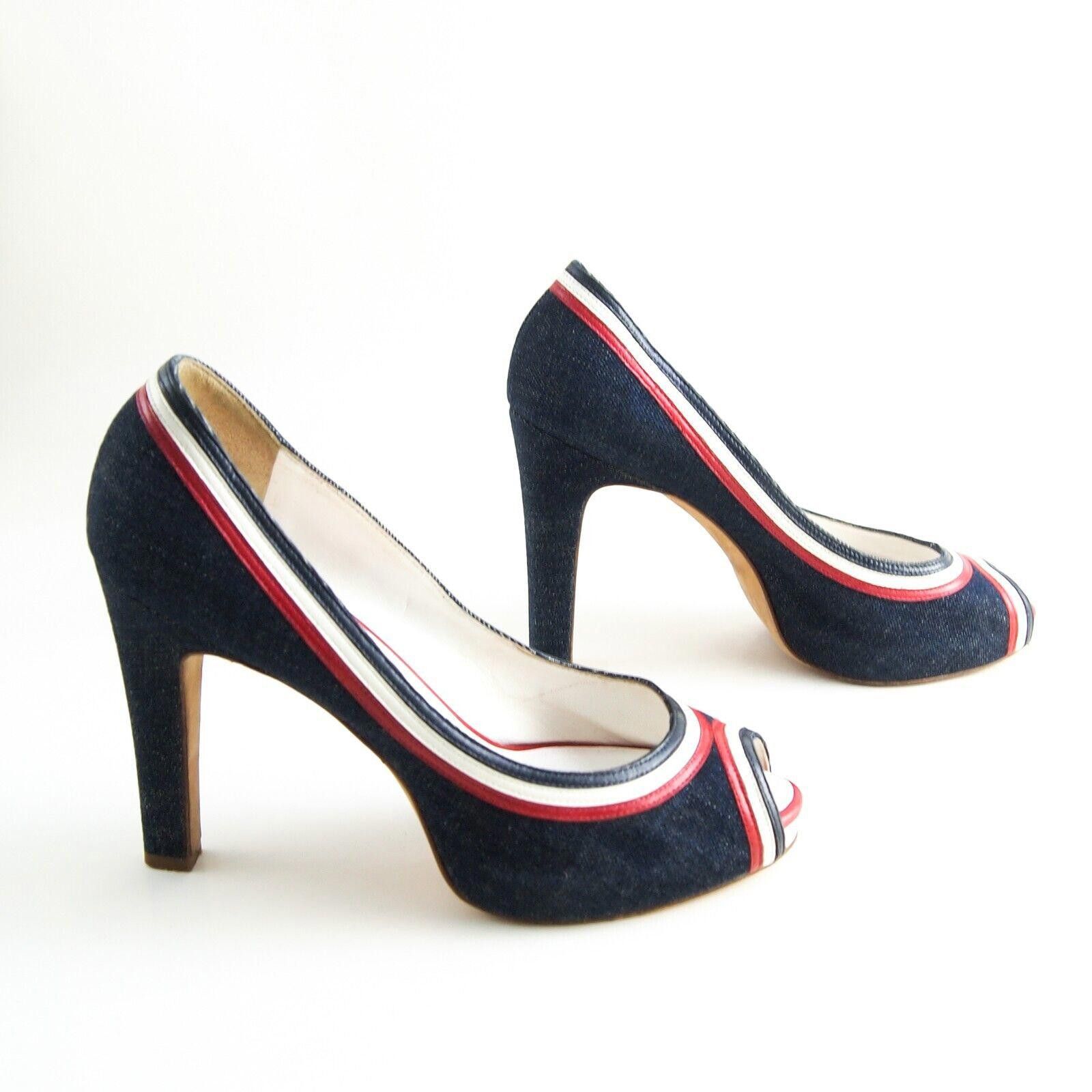 Dsquared2 Dsquared2 Peep Toe Heels Blue Denim Womens US 10 EU 40 Size US 10 / IT 40 - 4 Thumbnail