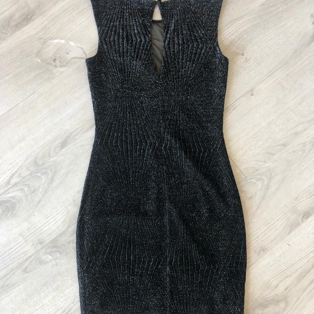 Other Windsor Black and Silver Mini Dress Size S / US 4 / IT 40 - 3 Thumbnail