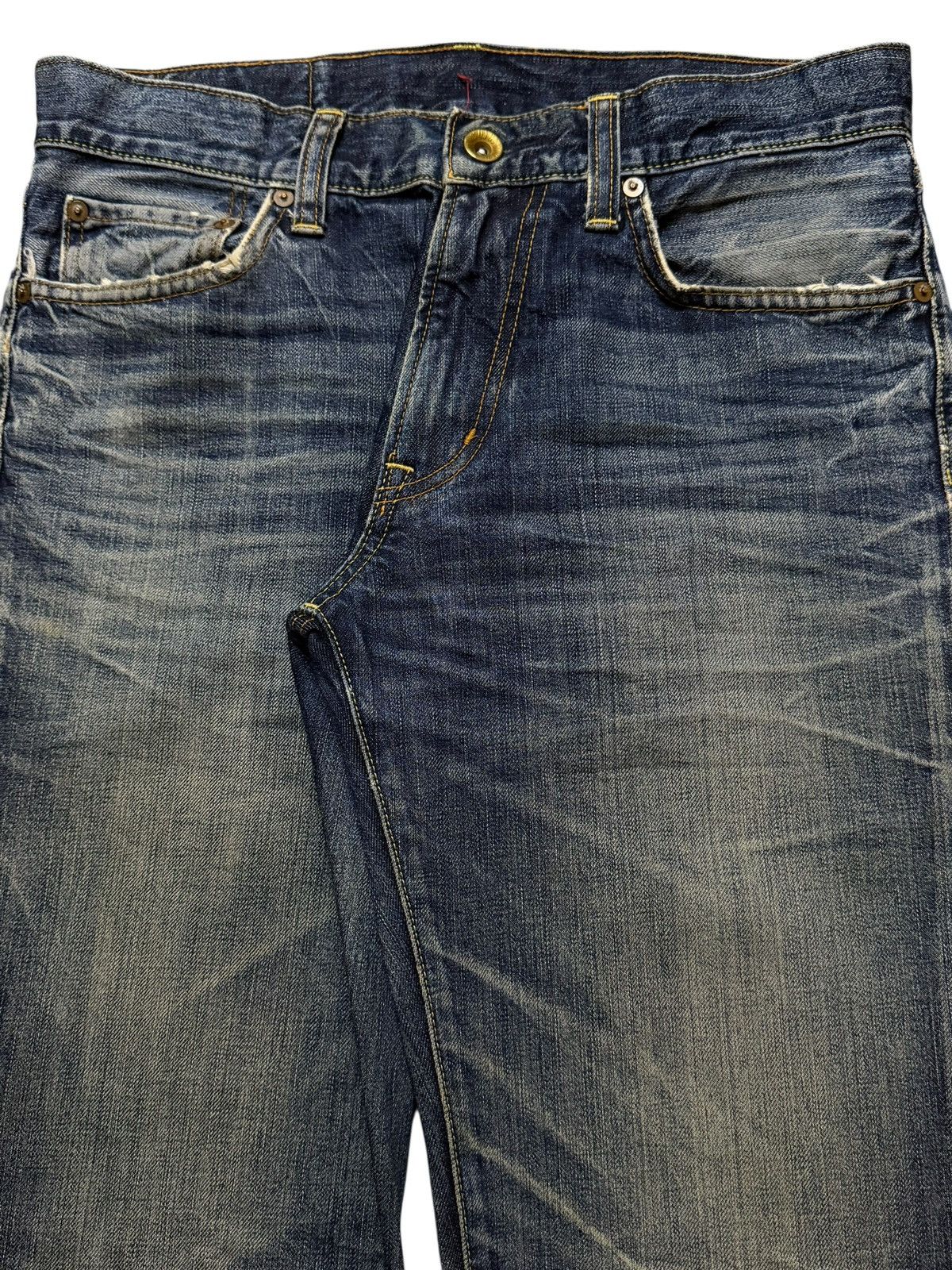 Uniqlo Vintage Y2K Japanese Uniqlo Faded Wash Whiskers Wide Leg Size US 32 / EU 48 - 3 Thumbnail