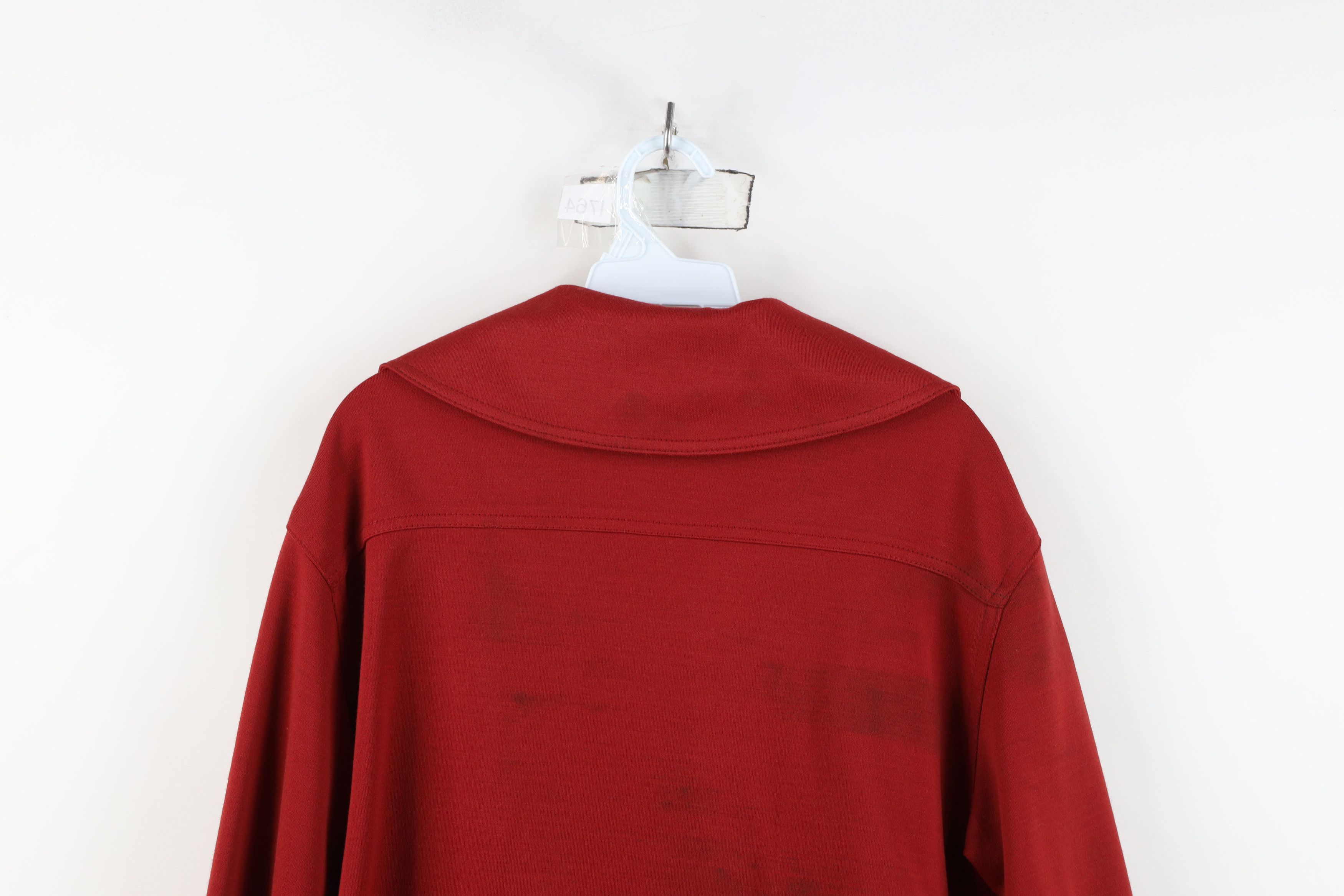 Vintage Vintage 60s Streetwear Knit Full Zip Jacket Red USA Size XL / US 12-14 / IT 48-50 - 16 Thumbnail