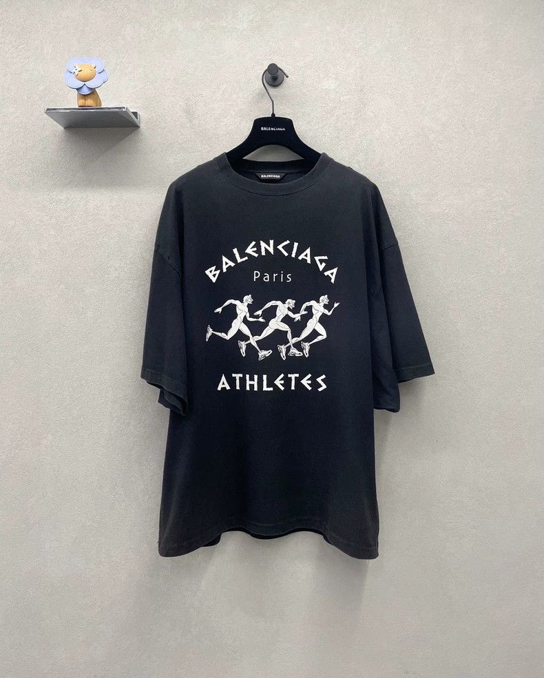 Balenciaga Balenciaga Marathon running pattern letter printing casual Size US S / EU 44-46 / 1 - 1 Thumbnail