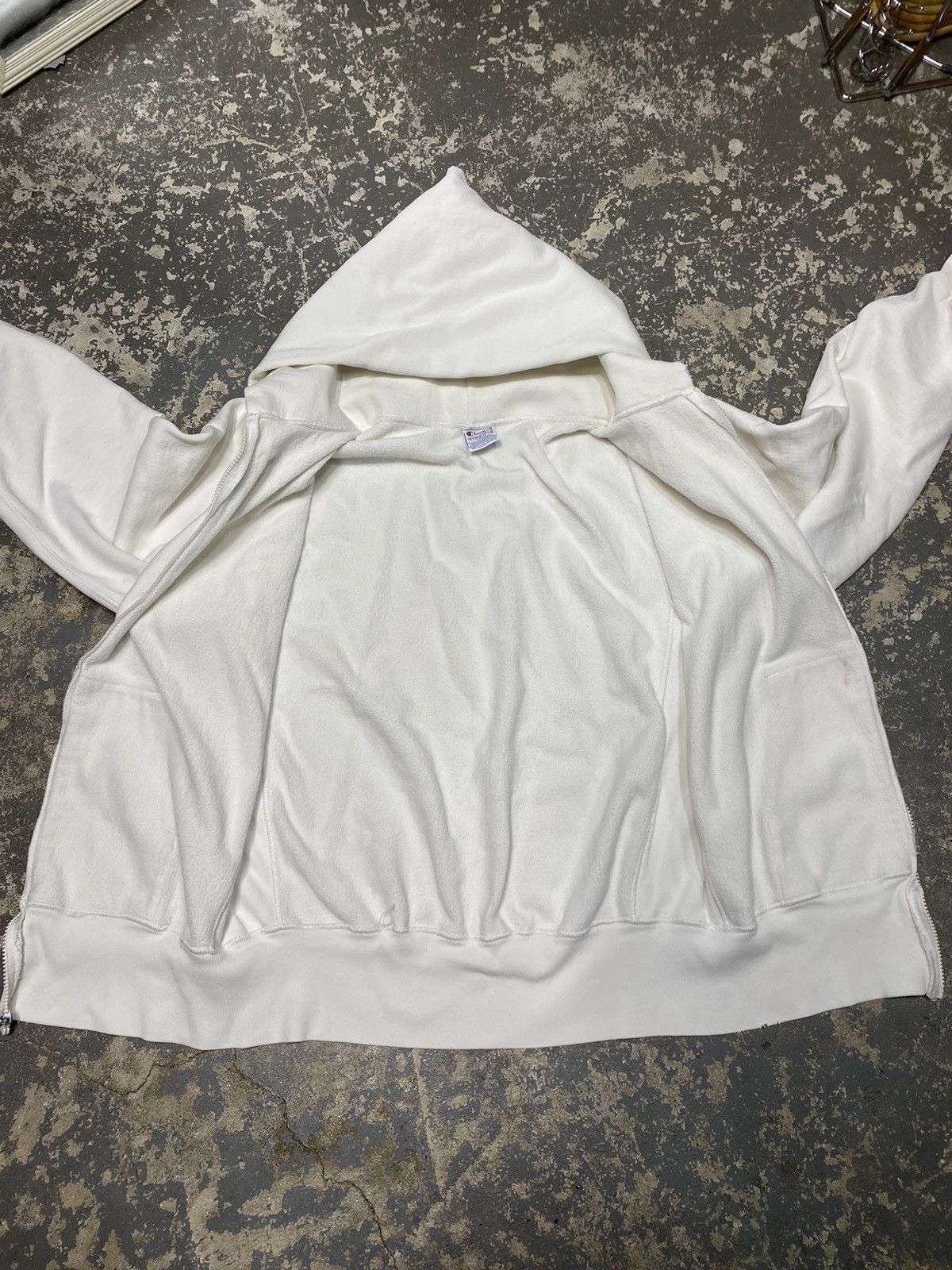 Champion × Vintage Vintage Champion Reverse Weave White Zip Up Hoodie 90s USA Size US L / EU 52-54 / 3 - 7 Thumbnail