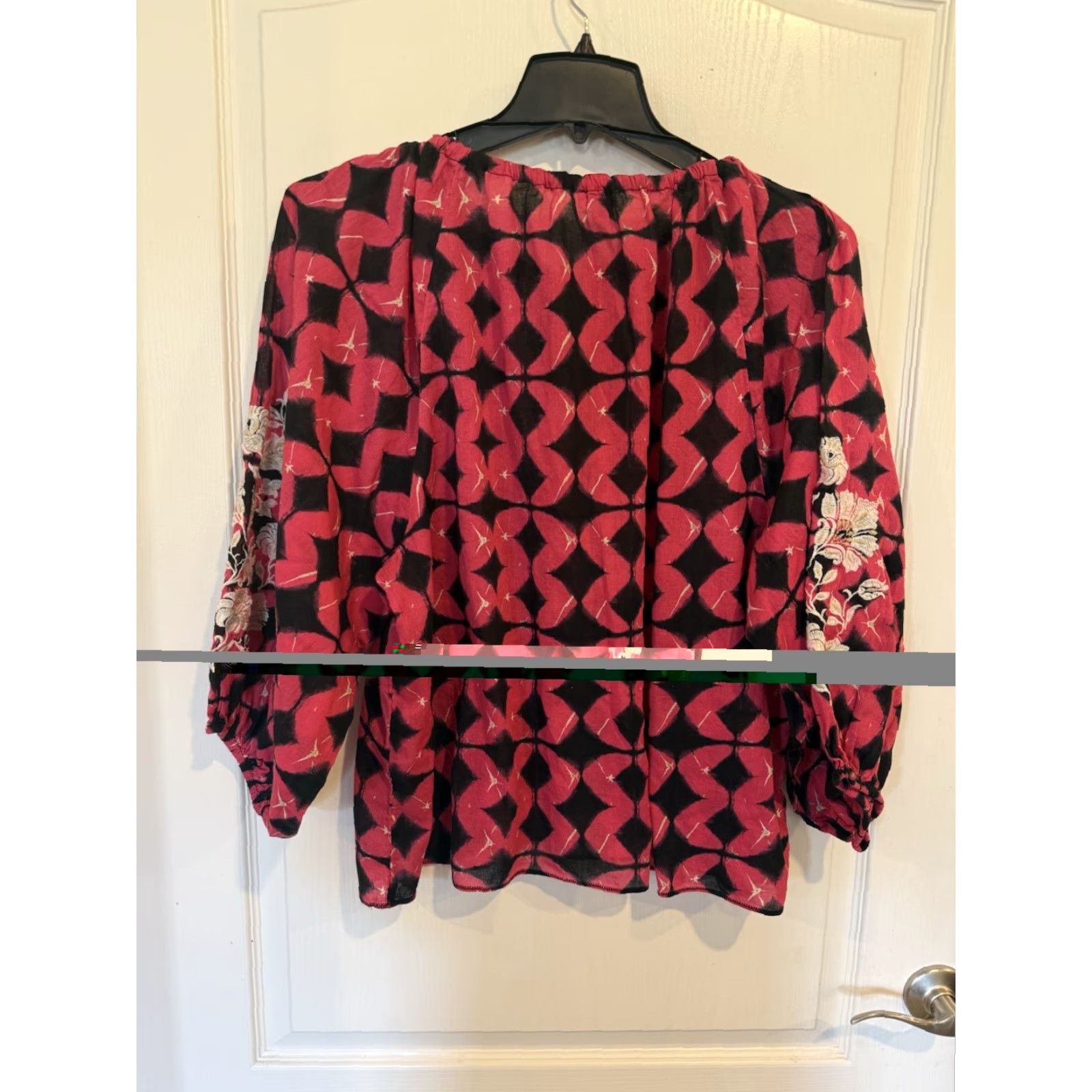 Vintage VINTAGE Sundance Blouse Women Large L Pink Embroidered Boho Batik Hyacinth Top Size L / US 10 / IT 46 - 5 Thumbnail