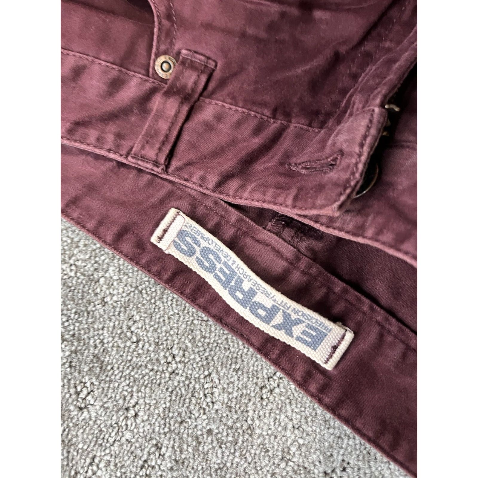 Express Vintage 1990s Express Women’s Dark Wash Denim Mom Jeans Size 6 Burgundy Size 28" / US 6 / IT 42 - 5 Thumbnail