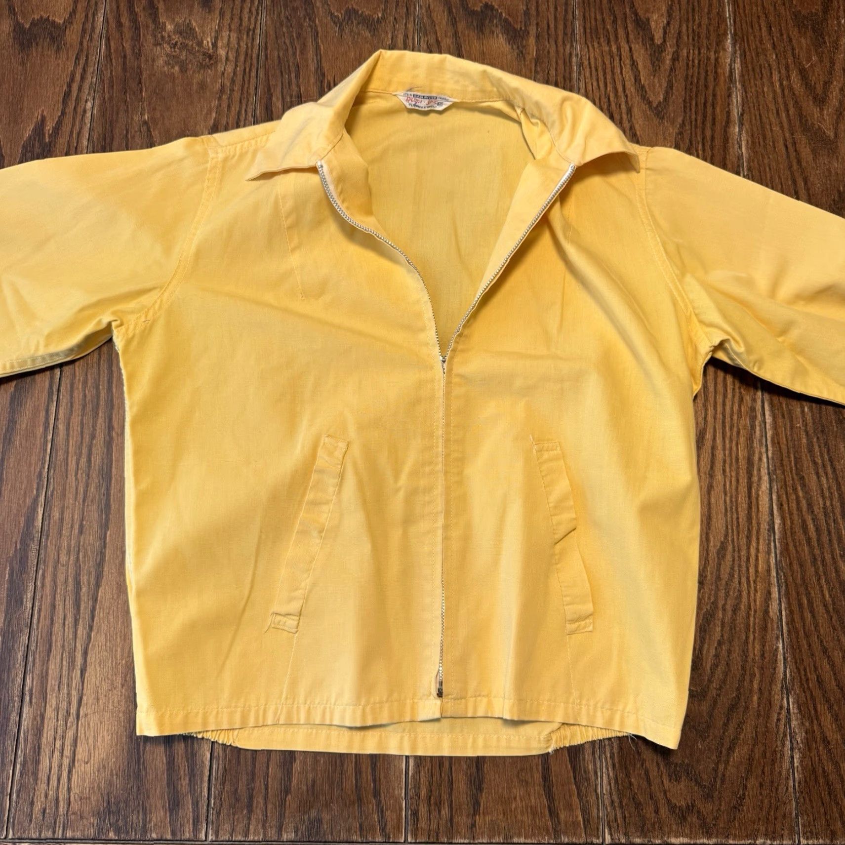 Vintage VINTAGE Dan River Redi Jac Jacket Women’s 12 Yellow Cotton Canvas Short Zip Casual 60’s Womens Size XL / US 12-14 / IT 48-50 - 2 Thumbnail