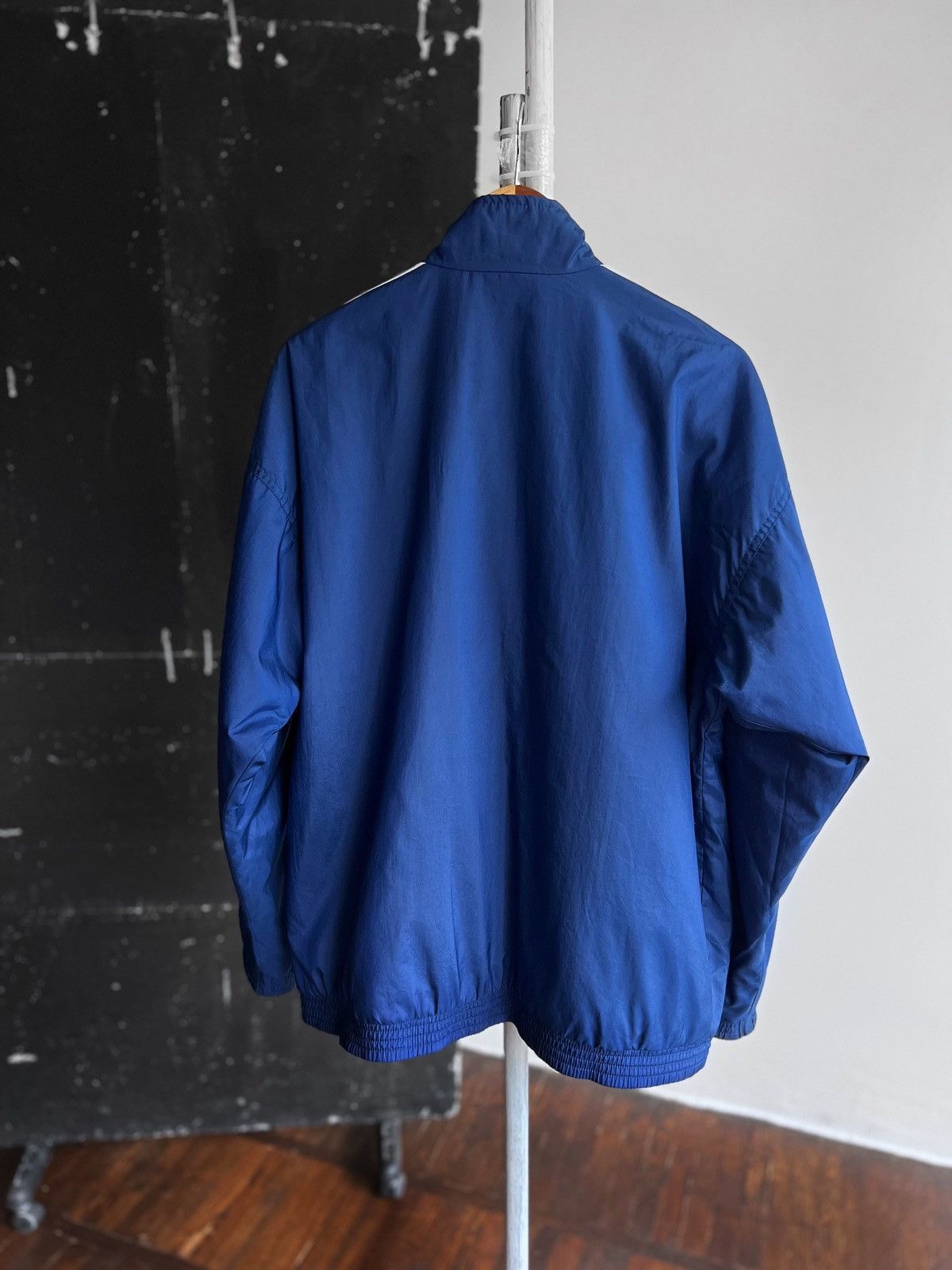 Adidas × Vintage Adidas Vintage Mens Blue Zip Jacket Long Sleeve 3-Stripes Size US L / EU 52-54 / 3 - 3 Thumbnail