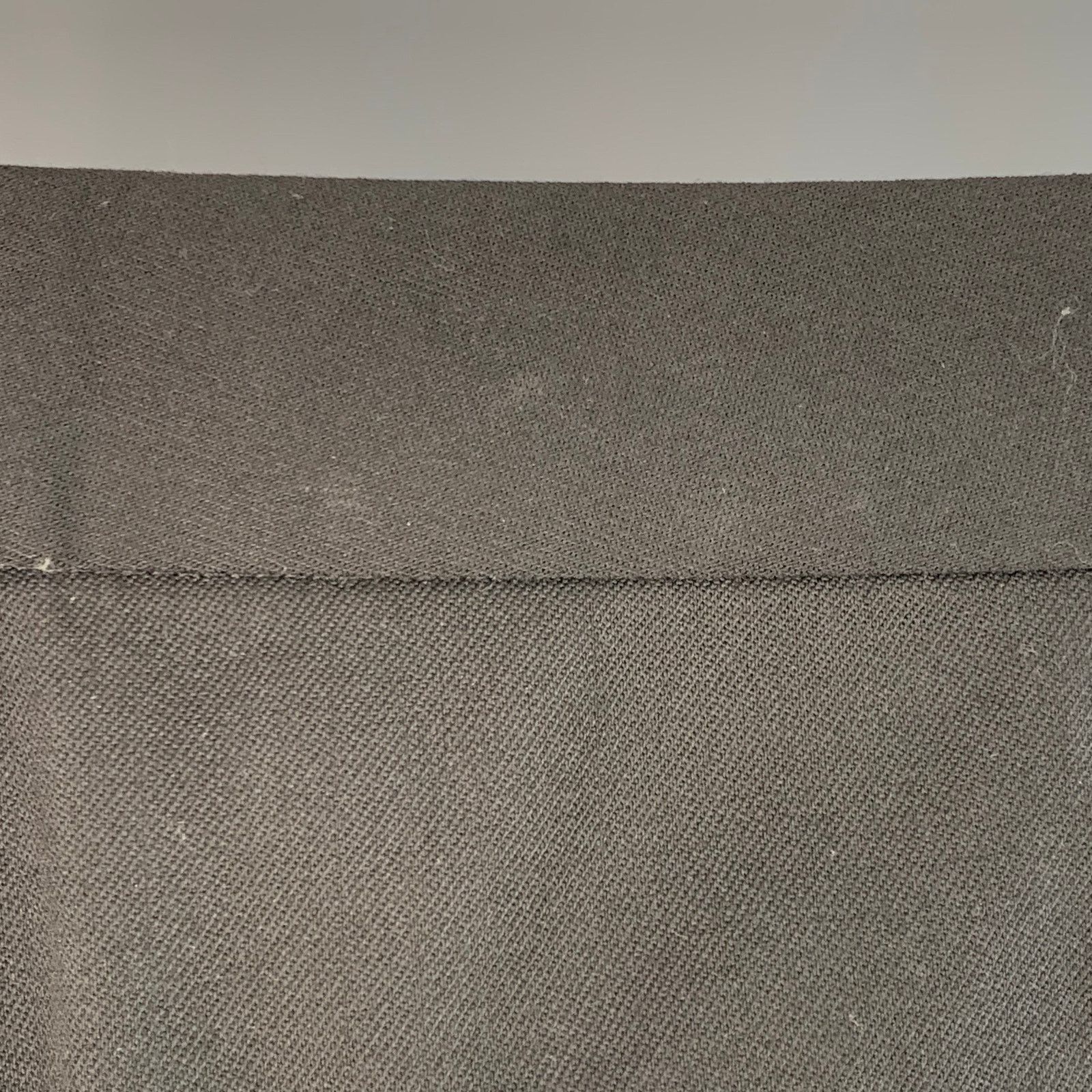 Dsquared2 Size L Black Virgin Wool Blend Flat Front Dress Pants Size US 34 / EU 50 - 3 Thumbnail
