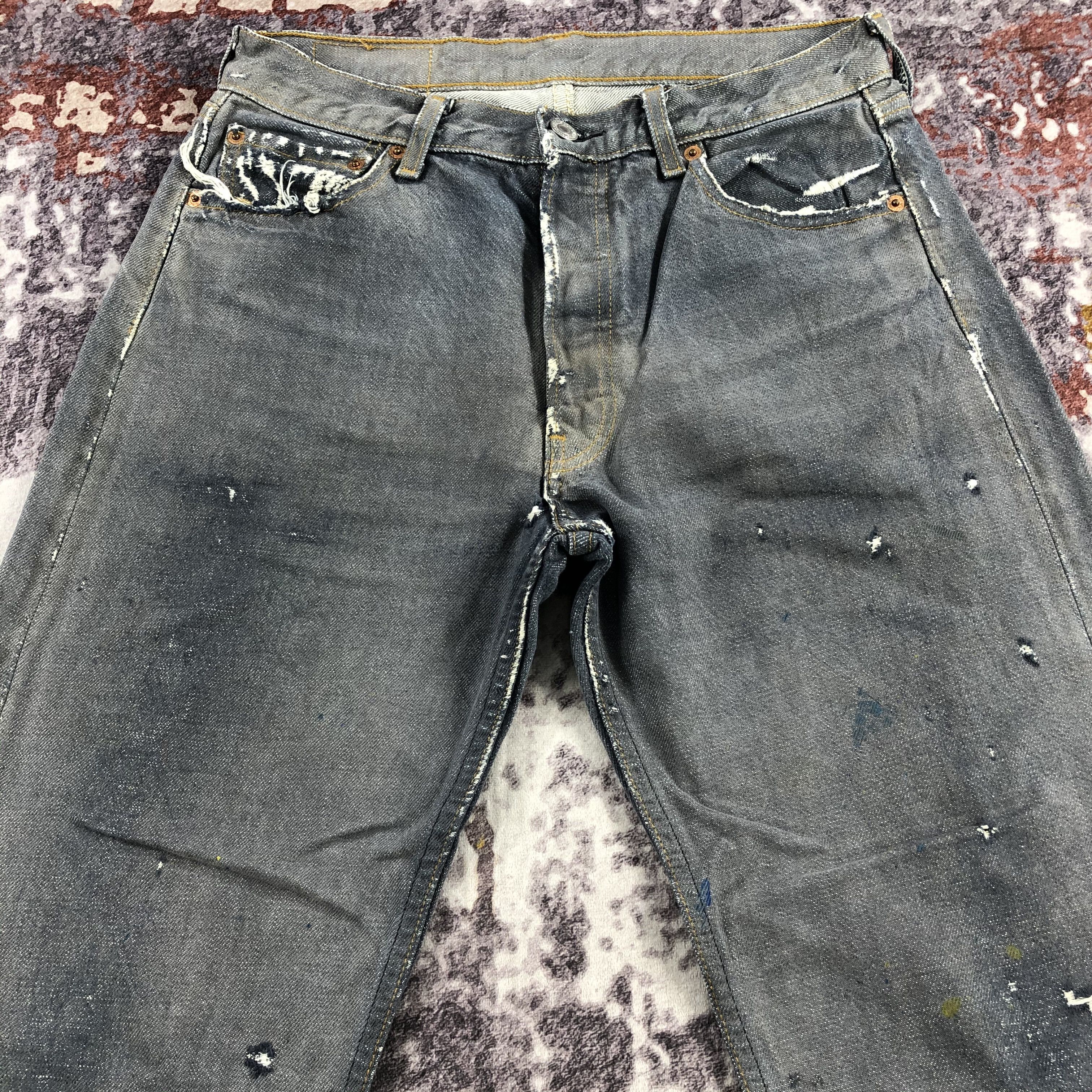 Levi's × Vintage Vintage 90s Levis 501 Ripped Jeans-JM2482 Size US 30 / EU 46 - 3 Thumbnail