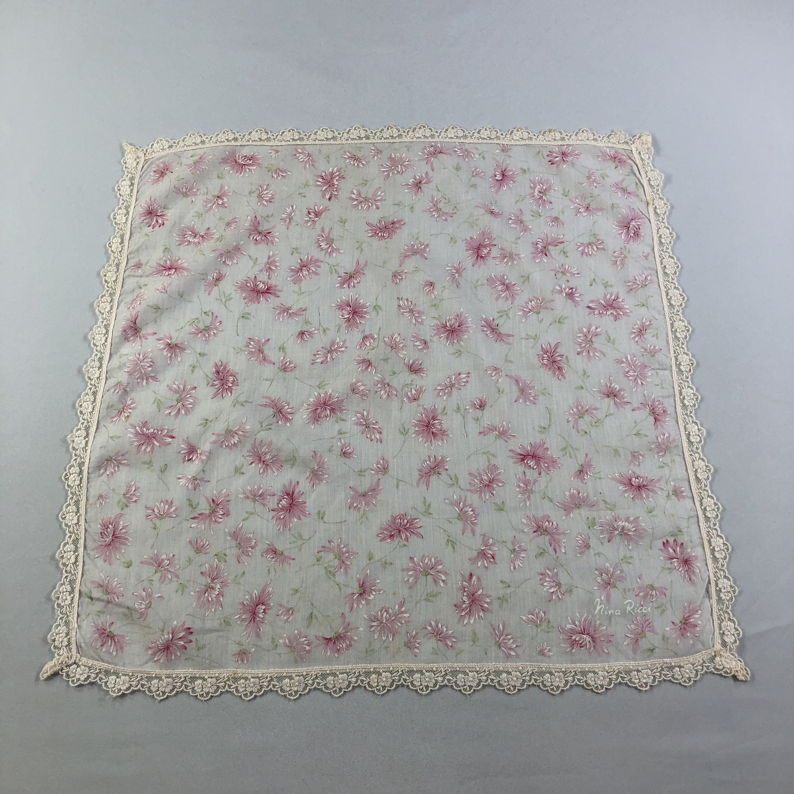 Nina Ricci Nina Ricci Floral Handkerchief Neckerchief Bandana H2004 Size ONE SIZE - 2 Thumbnail