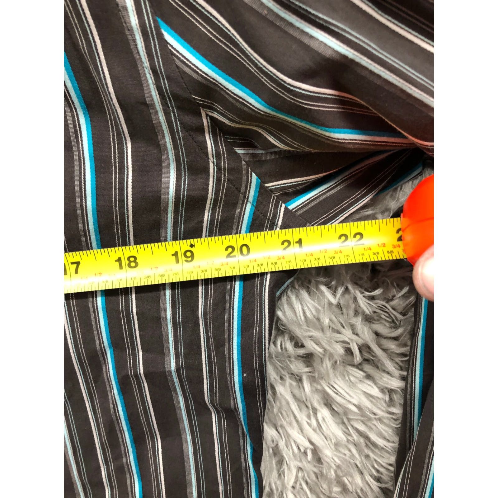 Express Express Shirt M Mens Black Striped Long Sleeve Spread Collar Shirt Size US M / EU 48-50 / 2 - 4 Thumbnail