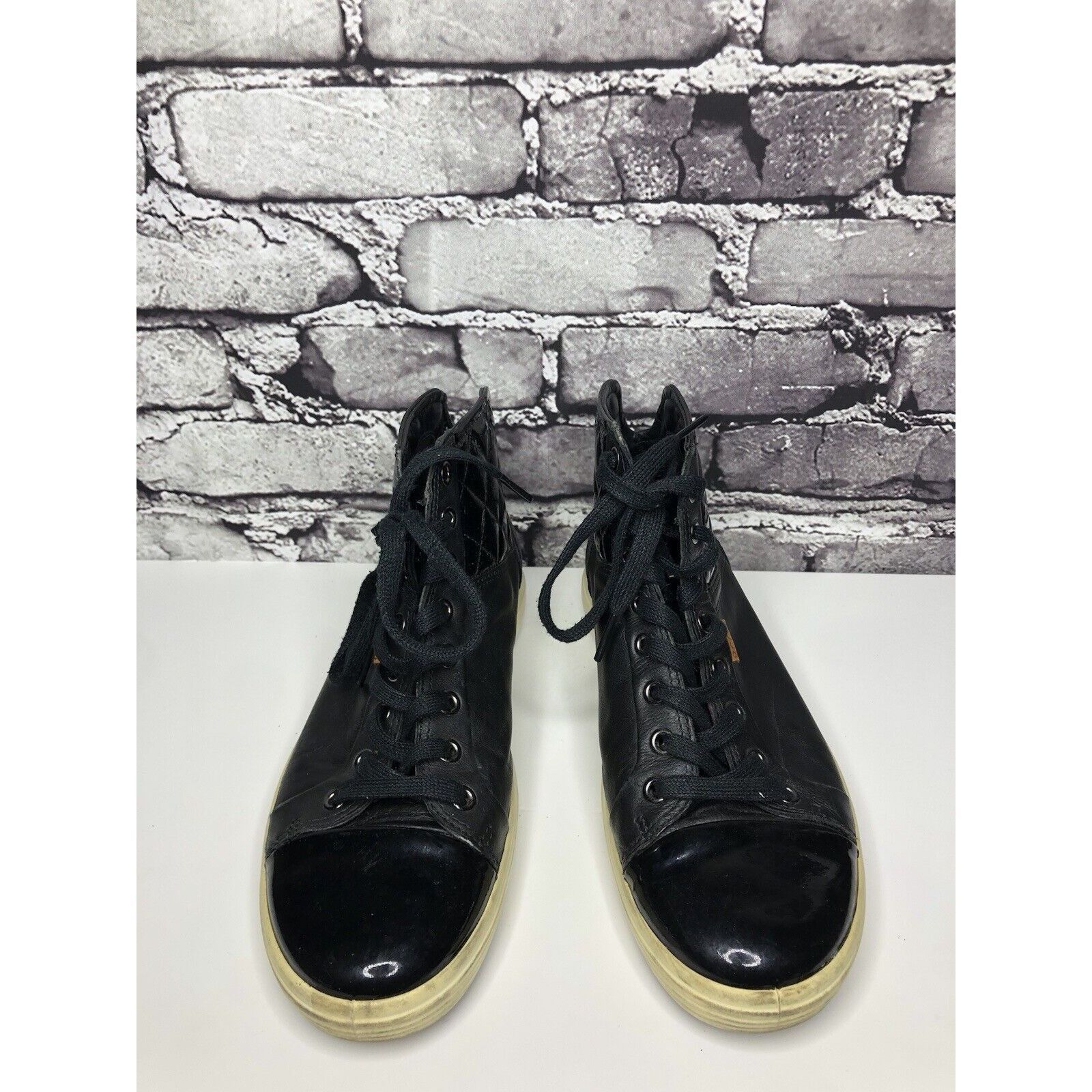 Ecco ECCO Soft 7 Black Leather Quilted Comfort Casual Sneakers Sh Size US 7.5 / IT 37.5 - 17 Thumbnail