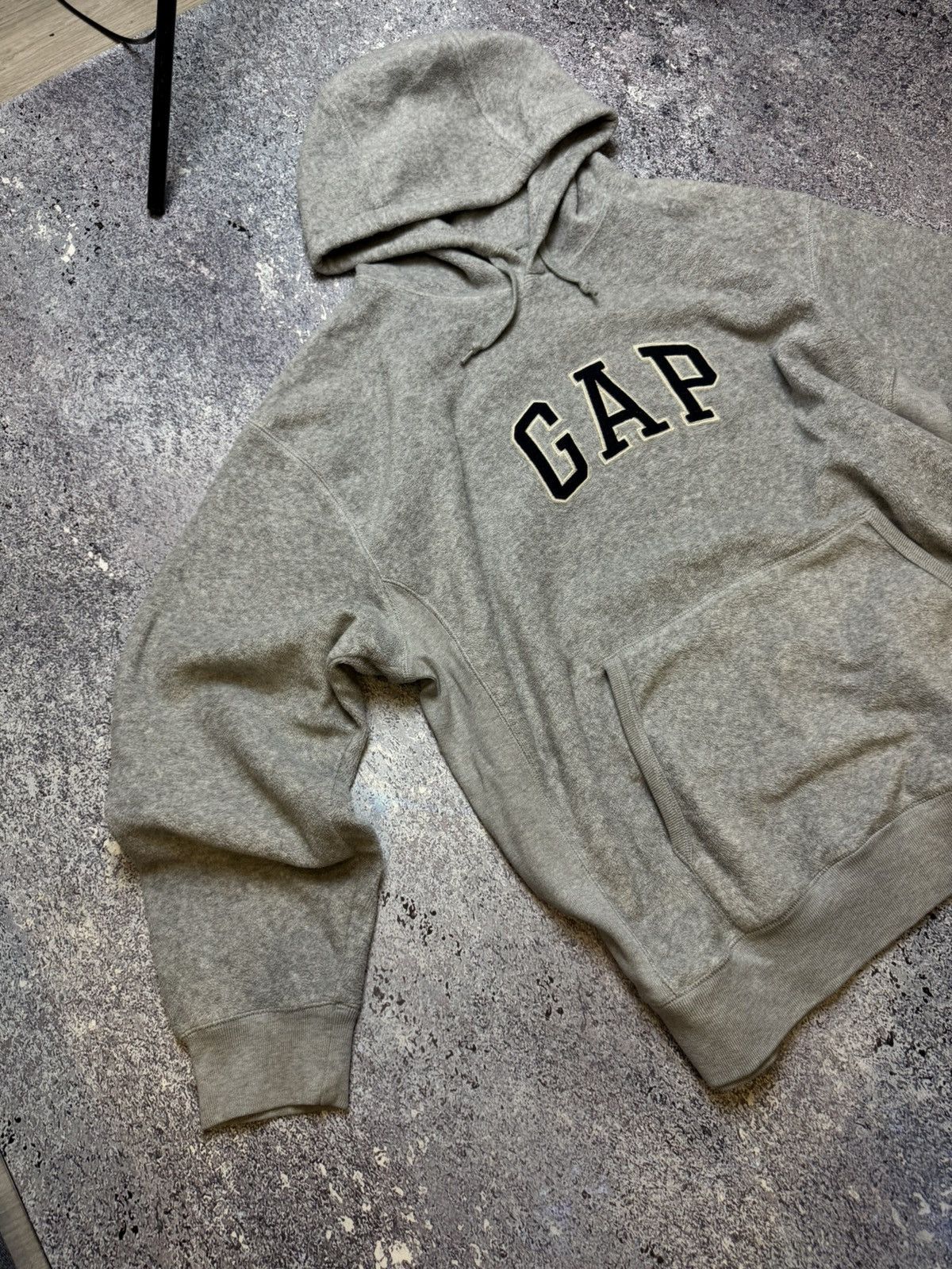 Gap × Vintage 💥CRAZY GAP FLEECE HOODIE YEEZY STYLE BIG LOGO Size US XL / EU 56 / 4 - 9 Thumbnail