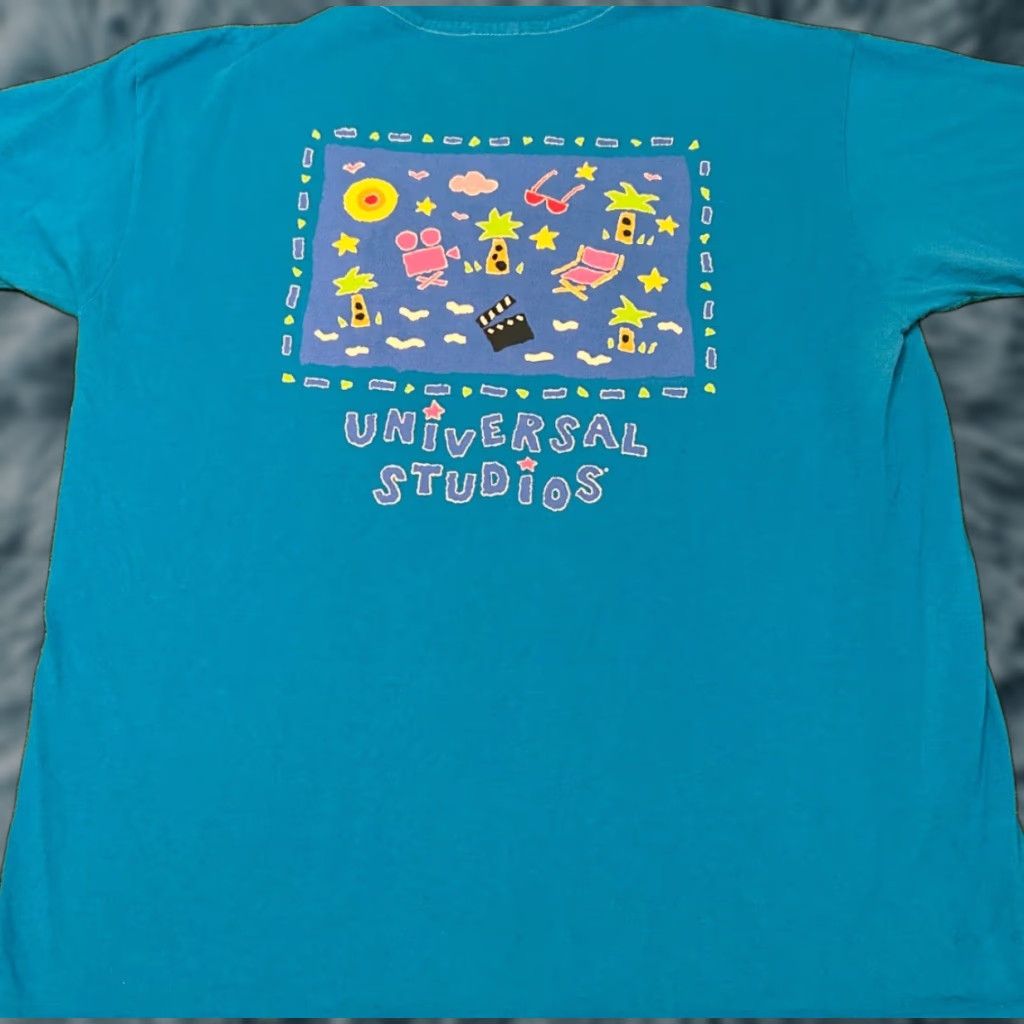 Vintage VINTAGE Universal Studios Florida Theme Park VTG Shirt Mens XL Blue 90s USA Shirt Mens XL 1990s Florida USA 90s VTG Size US XL / EU 56 / 4 - 1 Thumbnail