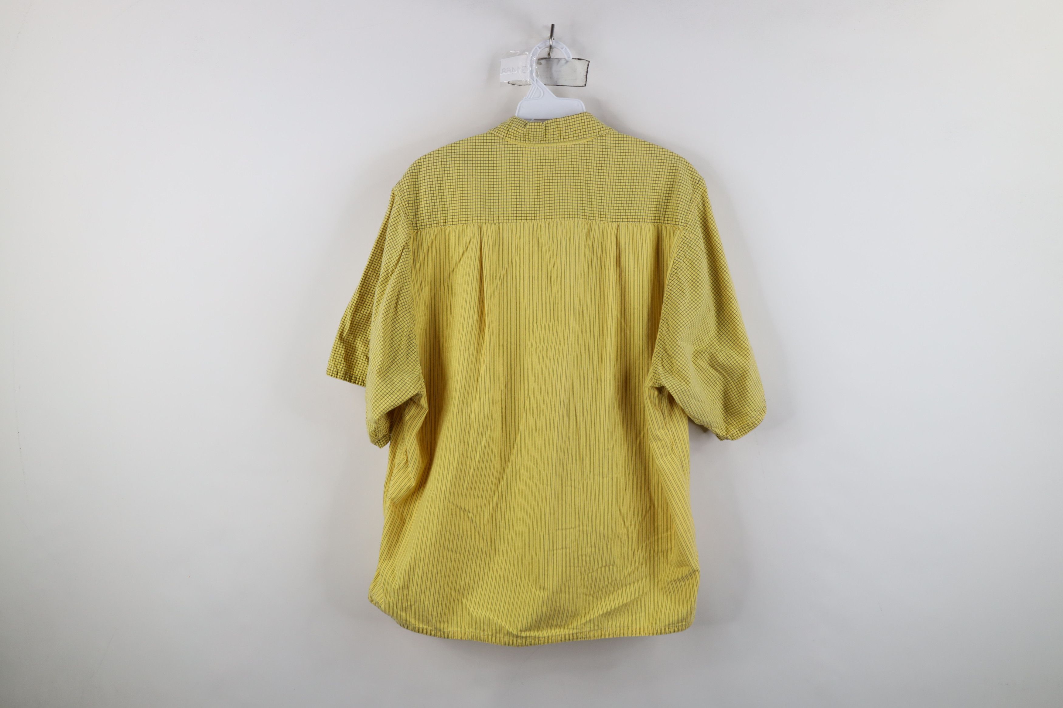 Vintage Vintage 90s Streetwear Boxy Baggy Button Shirt Yellow Size M / US 6-8 / IT 42-44 - 9 Thumbnail