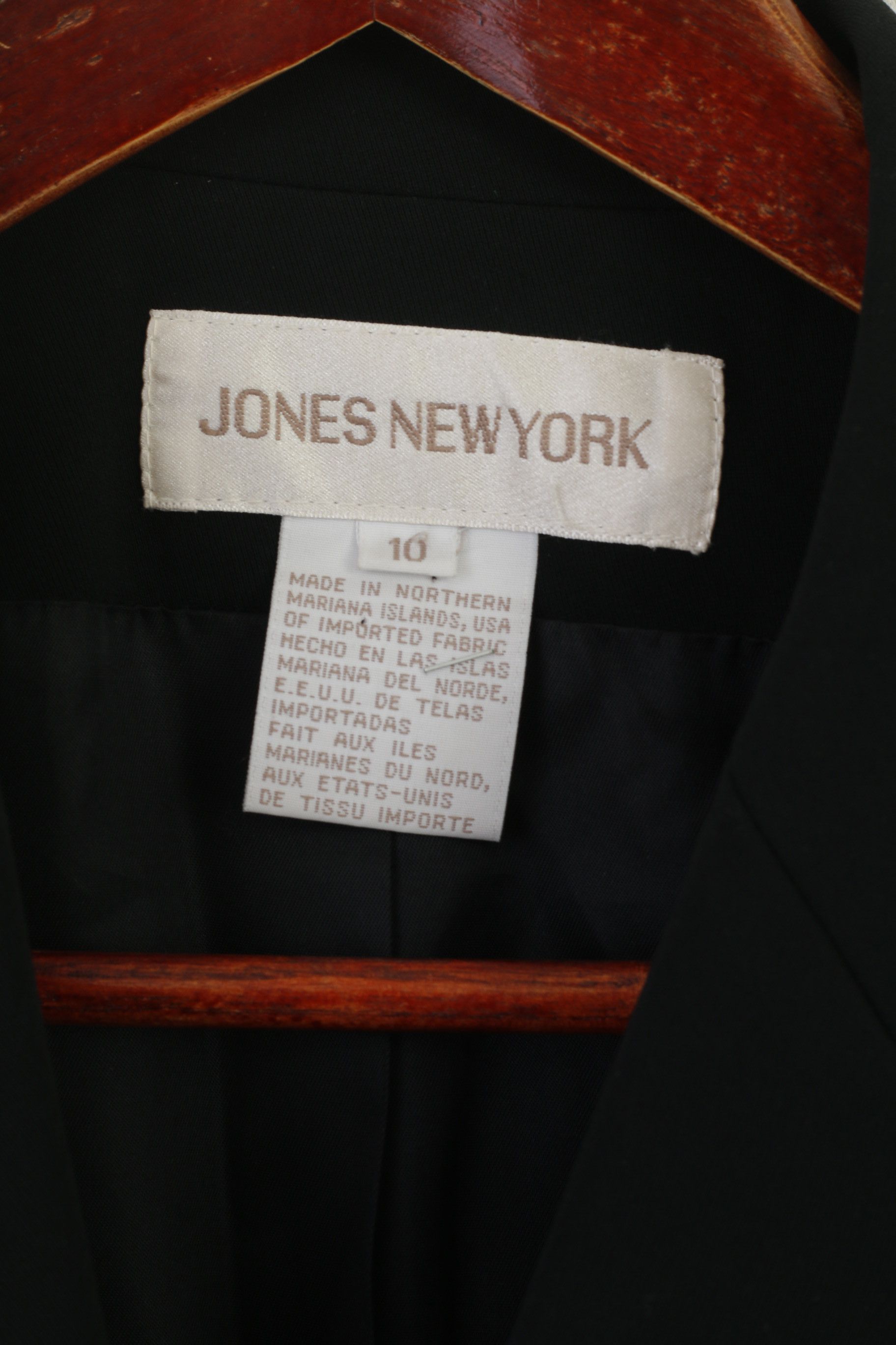 Jones New York Jones New York Women 10 M Blazer Black Shiny 7490 Size M / US 6-8 / IT 42-44 - 5 Thumbnail