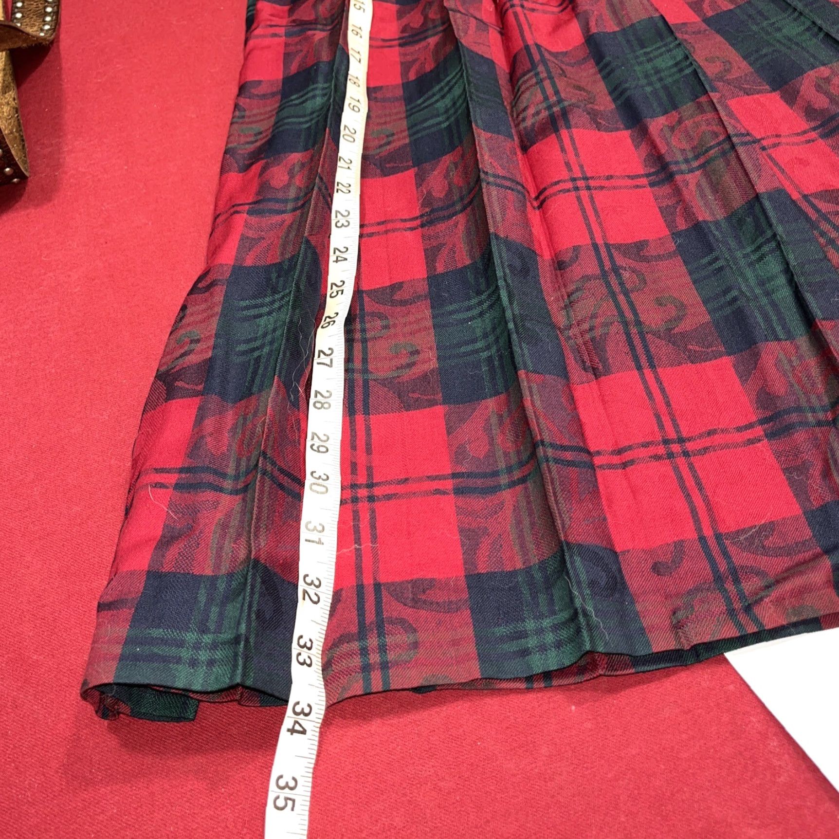 Pendleton VINTAGE Pendleton Plaid Wool Long Skirt 14 Plus Modest Pleated Zip Button Closure Womens Menus? Size 36" / US 14 / IT 50 - 6 Thumbnail