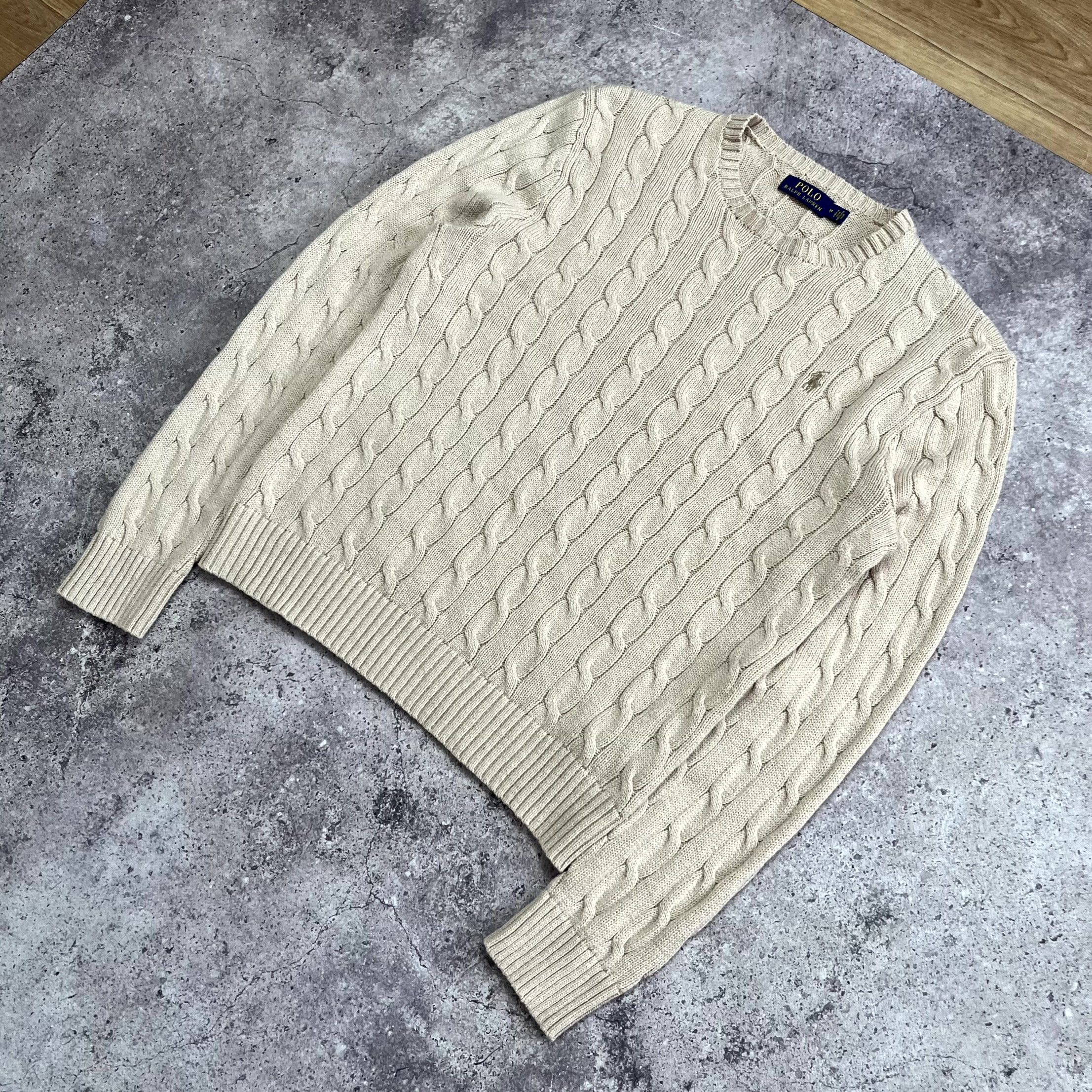Polo Ralph Lauren Polo Ralph Lauren Cable Knit Cotton Biege Sweater Size M Size US M / EU 48-50 / 2 - 8 Thumbnail