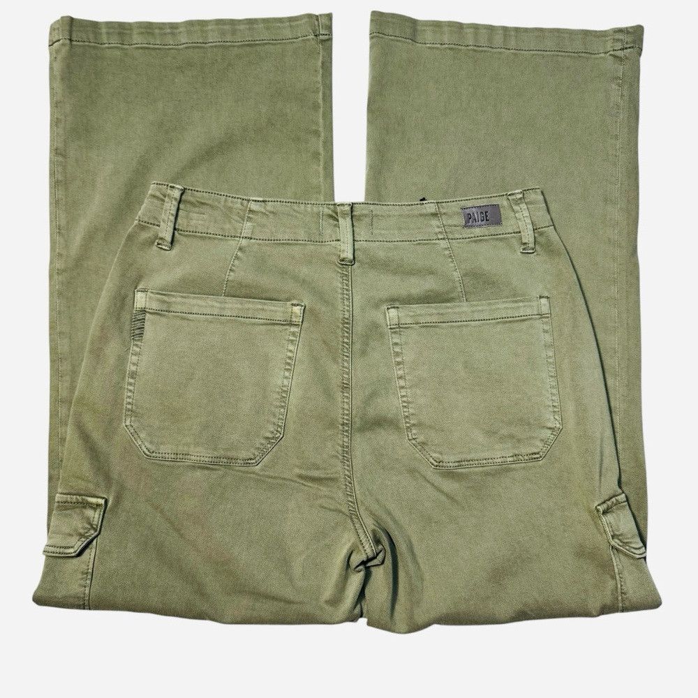 Paige NWT New Paige Carly Wide-Leg Ankle Cargo Green Pants Size 3 Size 30" / US 8 / IT 44 - 5 Thumbnail