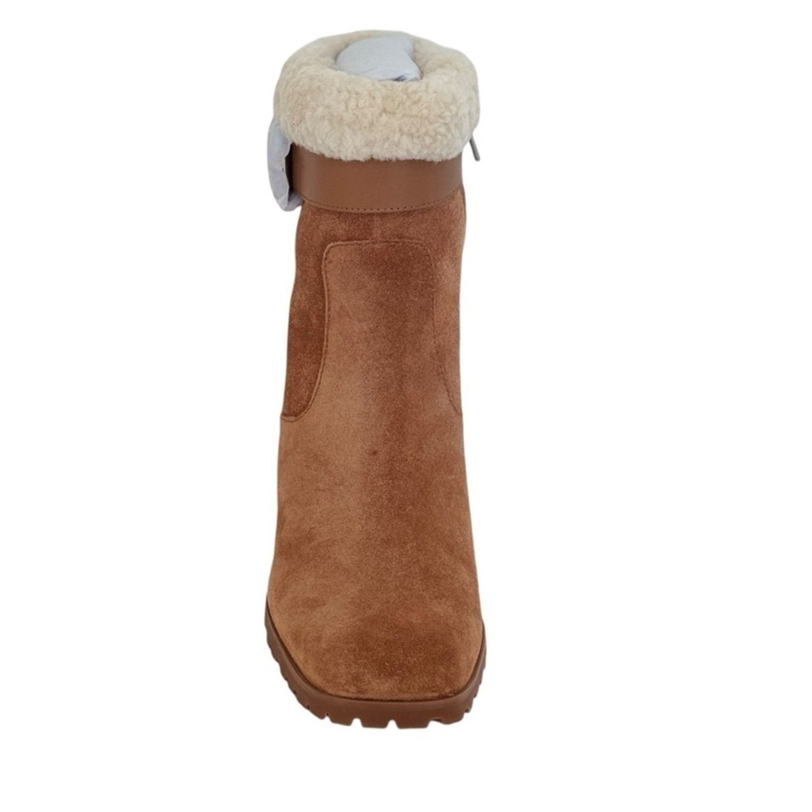 Jonathan Simkhai Jonathan Simkhai Toffee Suede Avery Shearling Wedges Size 7 Size US 7 / IT 37 - 5 Thumbnail