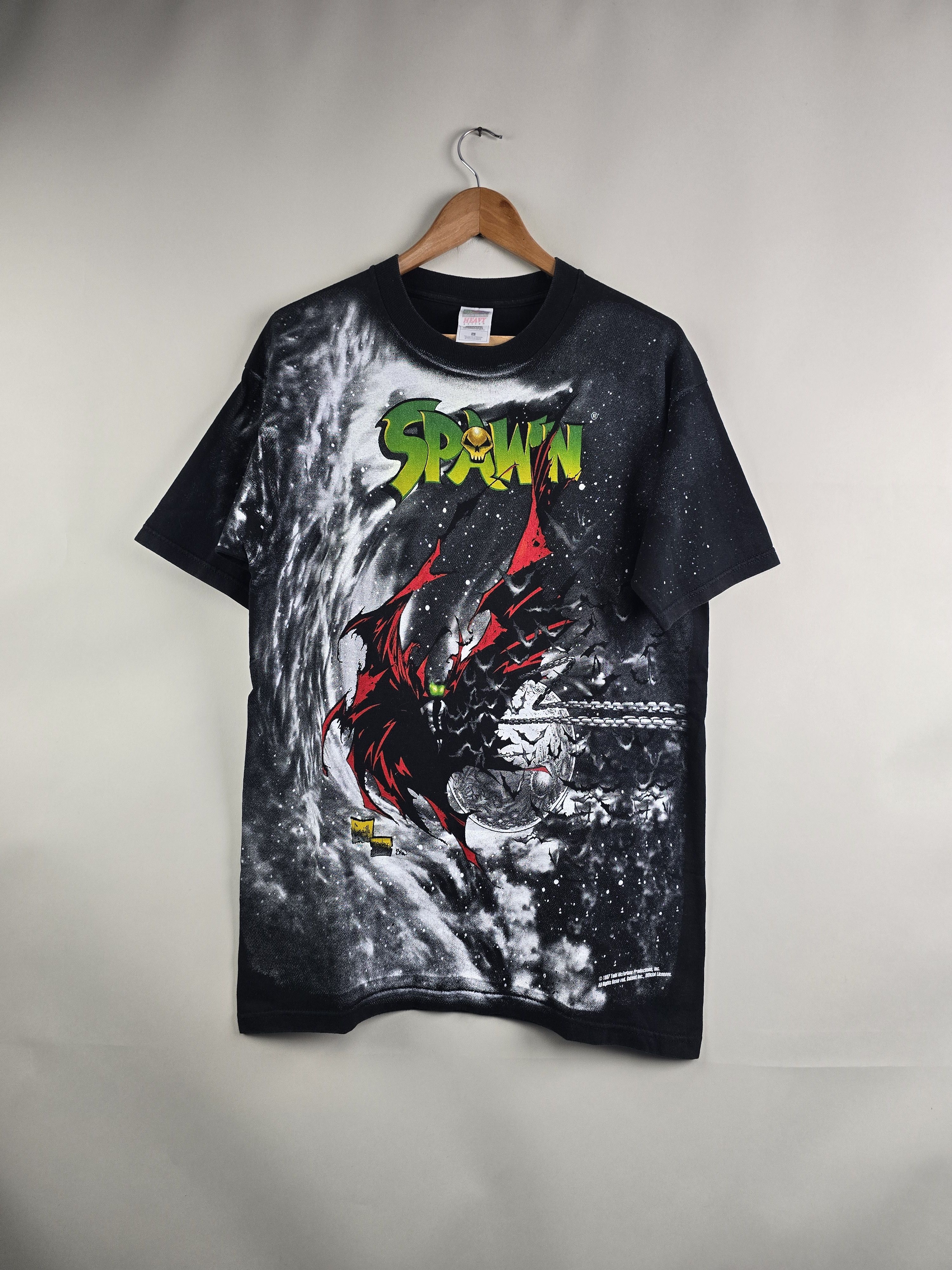 Anime × DC Comics × Vintage 1997 Spawn All over print Todd McFarlane L 22" 30" Size US L / EU 52-54 / 3 - 6 Thumbnail