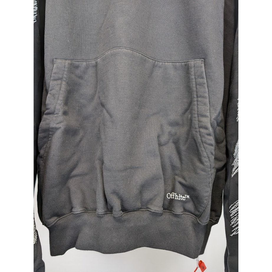 Off-White o1rshd1 Scribble Diag Boxy Hoodie in Black / White Size US XXL / EU 58 / 5 - 5 Thumbnail