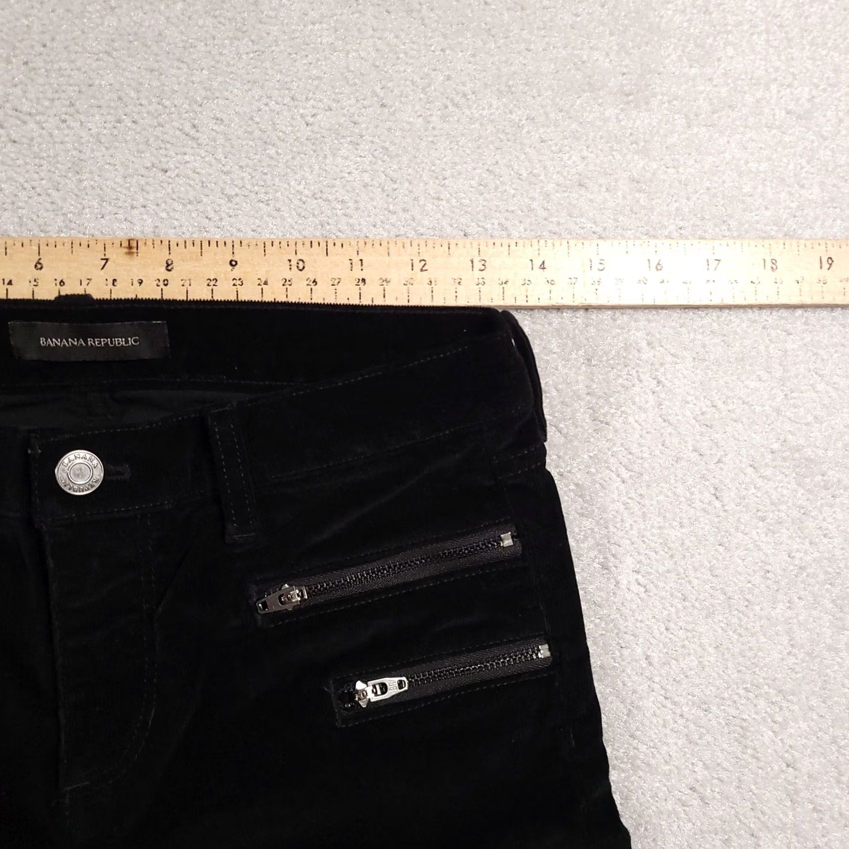 Banana Republic Banana Republic Pants Womens 26 Black Corduroy Skinny High Rise Moto Zipper Pockets Jazzed by Logo Womens Size 26" / US 2 / IT 38 - 7 Thumbnail
