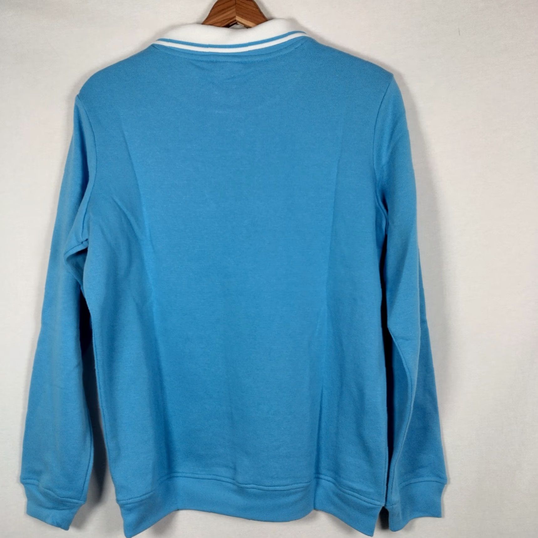 Vintage Adrian Delafield Horse Sweatshirt Women M Collared Horseshoe Equestrian Blue Size M / US 6-8 / IT 42-44 - 3 Thumbnail