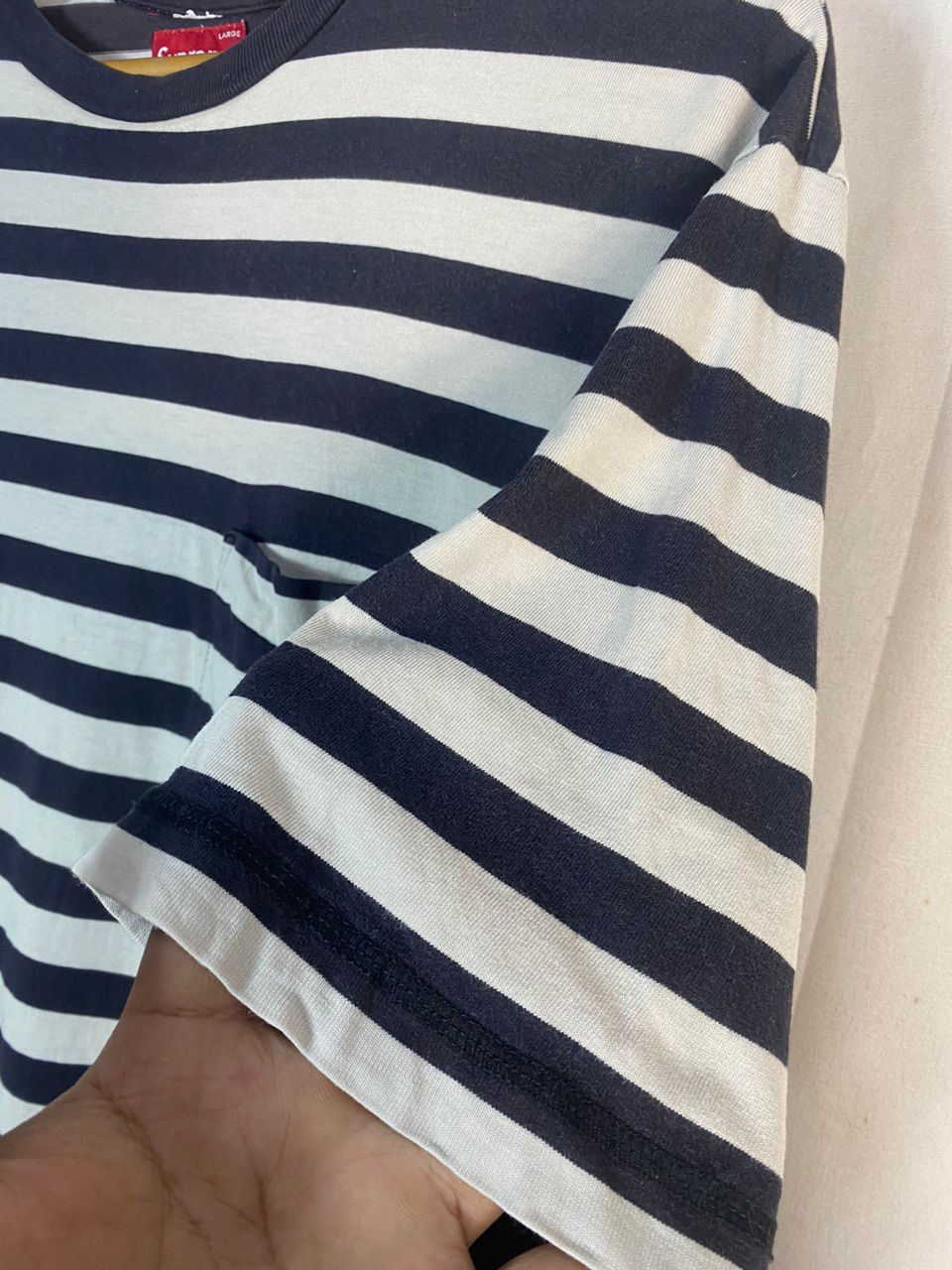 Supreme Supreme stripe single pocket tshirt Size US L / EU 52-54 / 3 - 7 Thumbnail