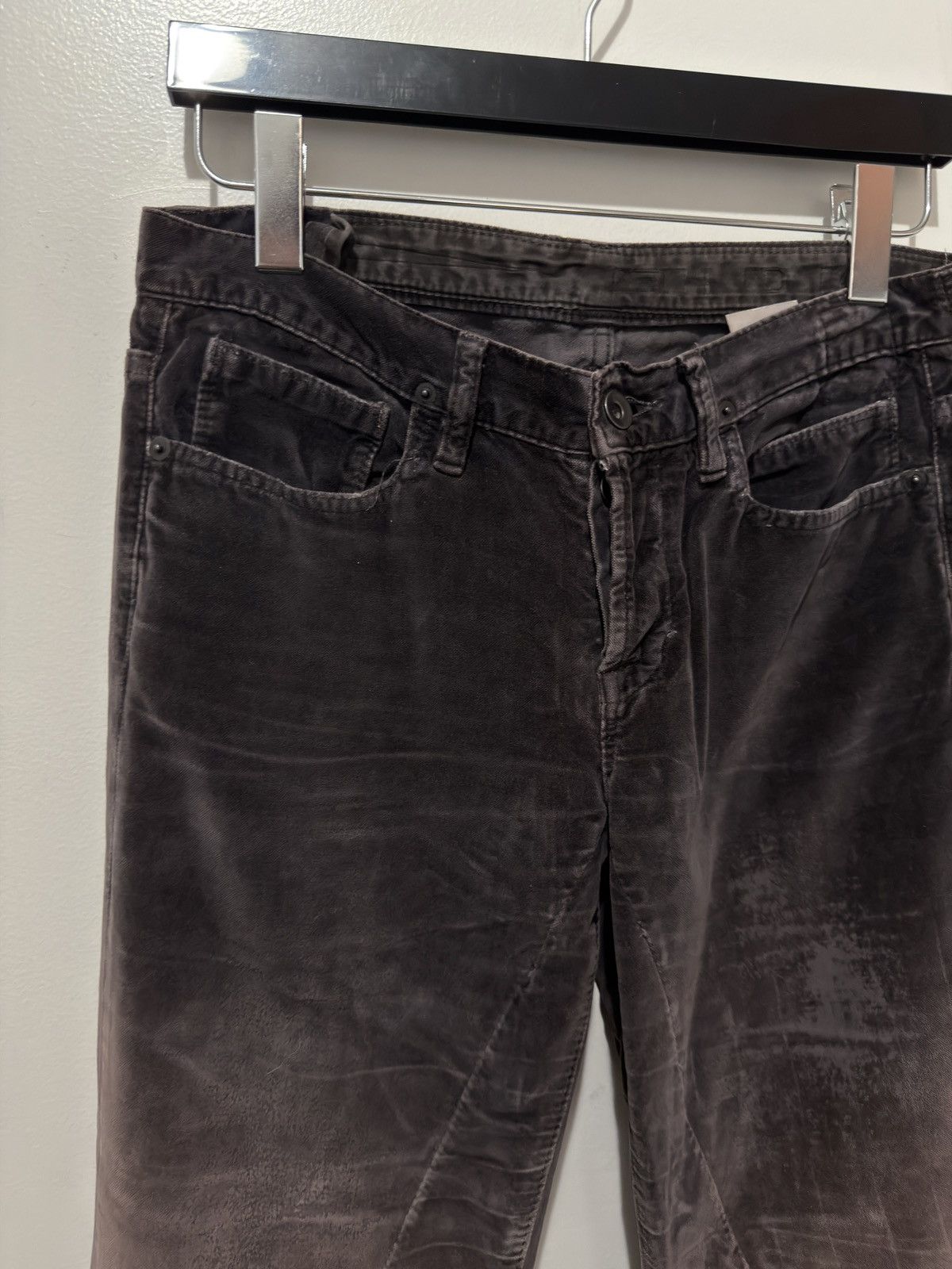 Rick Owens Drkshdw Archive DRKSHDW Velvet Flared Jeans Size US 28 / EU 44 - 2 Thumbnail