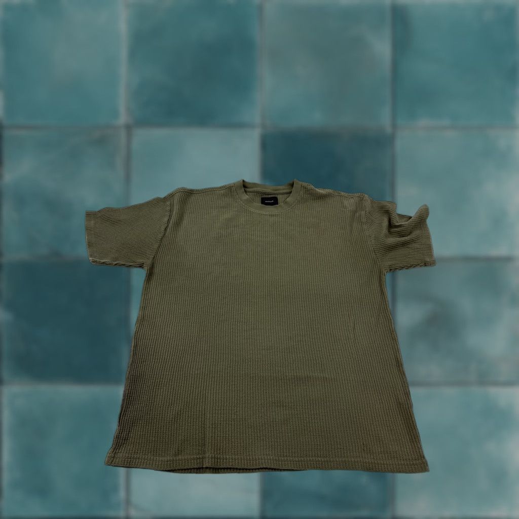 Pacsun PacSun Mens Large Green Waffle Knit Thermal Crewneck Short Sleeve Tee Shirt Size US L / EU 52-54 / 3 - 1 Thumbnail