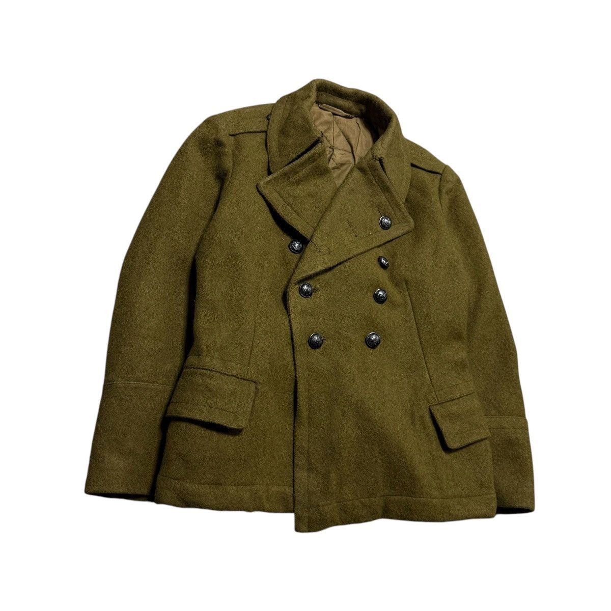 Vintage True Vintage 40s Romanian Army Double Breasted Military Coat Size US M / EU 48-50 / 2 - 2 Thumbnail