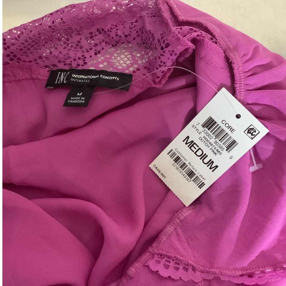 Unknown London INC Scalloped Lace Pink Lace Chiffon Lingerie Size M NWT Size M / US 6-8 / IT 42-44 - 4 Thumbnail