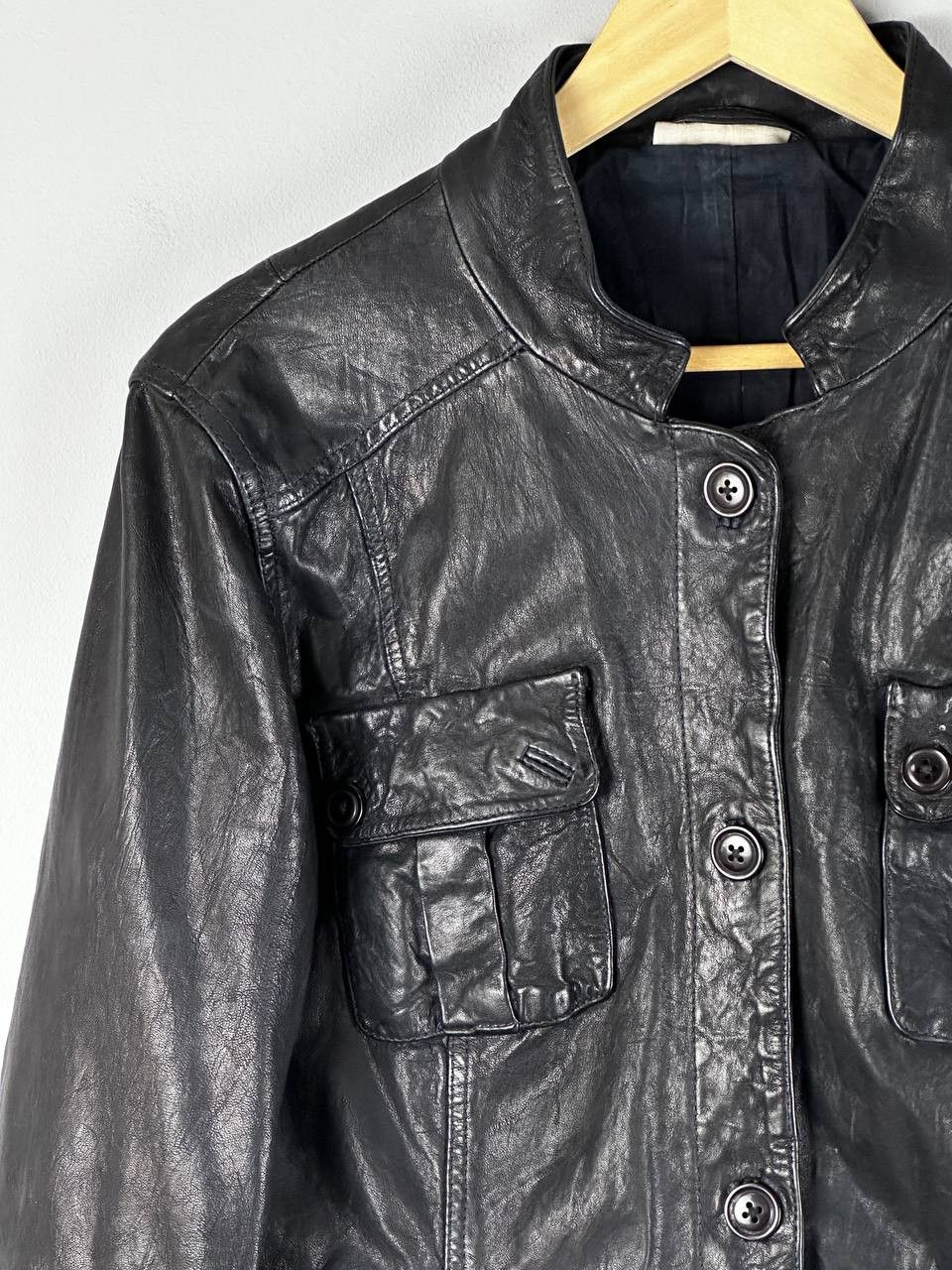 DKNY Vintage Indie Sleaze DKNY Racing Leather Jacket Size US M / EU 48-50 / 2 - 5 Thumbnail