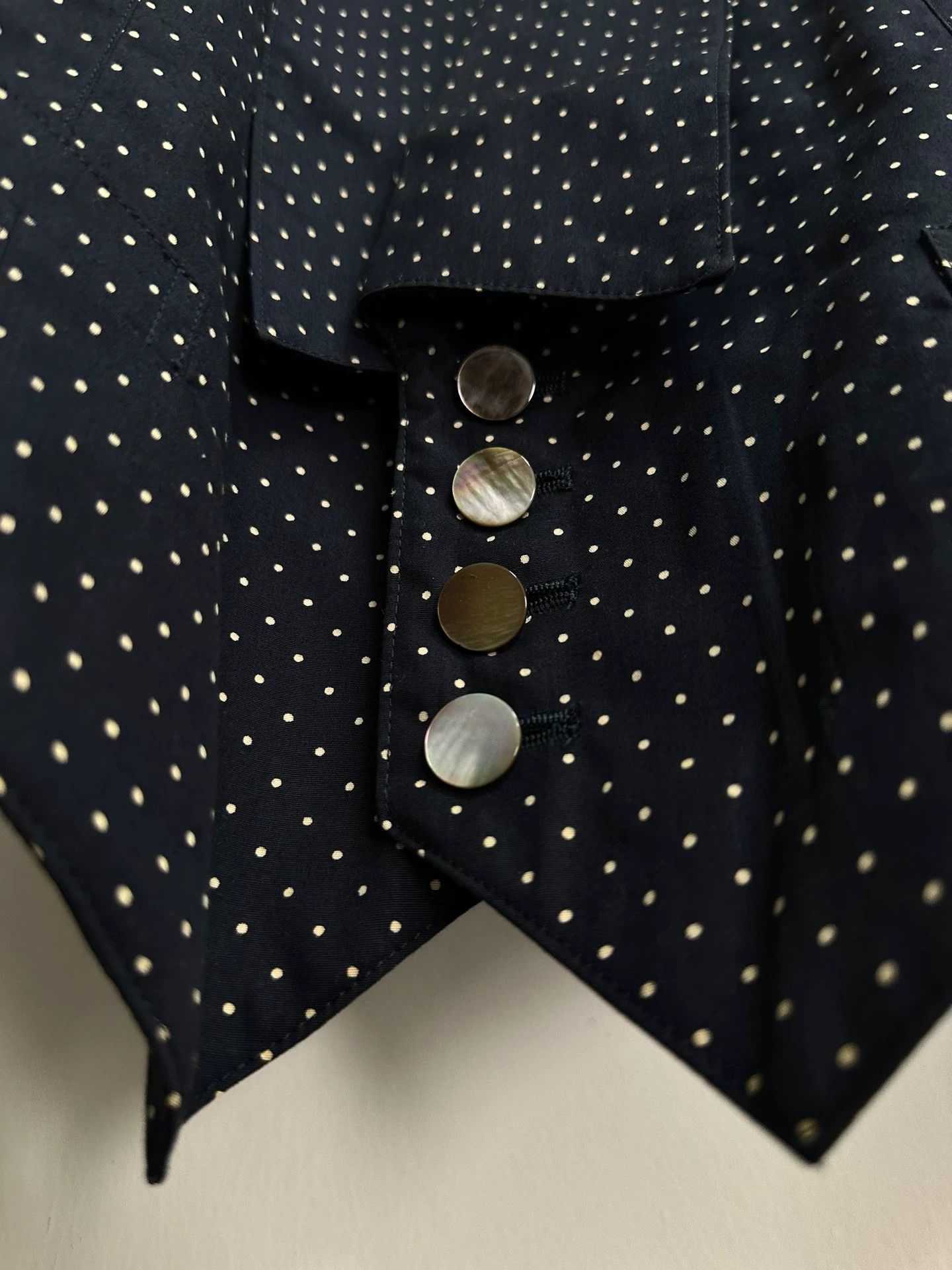 Comme des Garcons CDG 1989SS Discharge Polka Dot Blue Vest Size US M / EU 48-50 / 2 - 3 Thumbnail