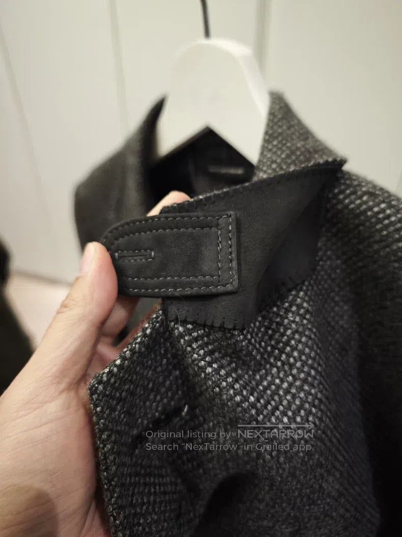 Tom Ford Tom Ford Advanced Wool and Leather Blended Suit Size 48L - 7 Thumbnail