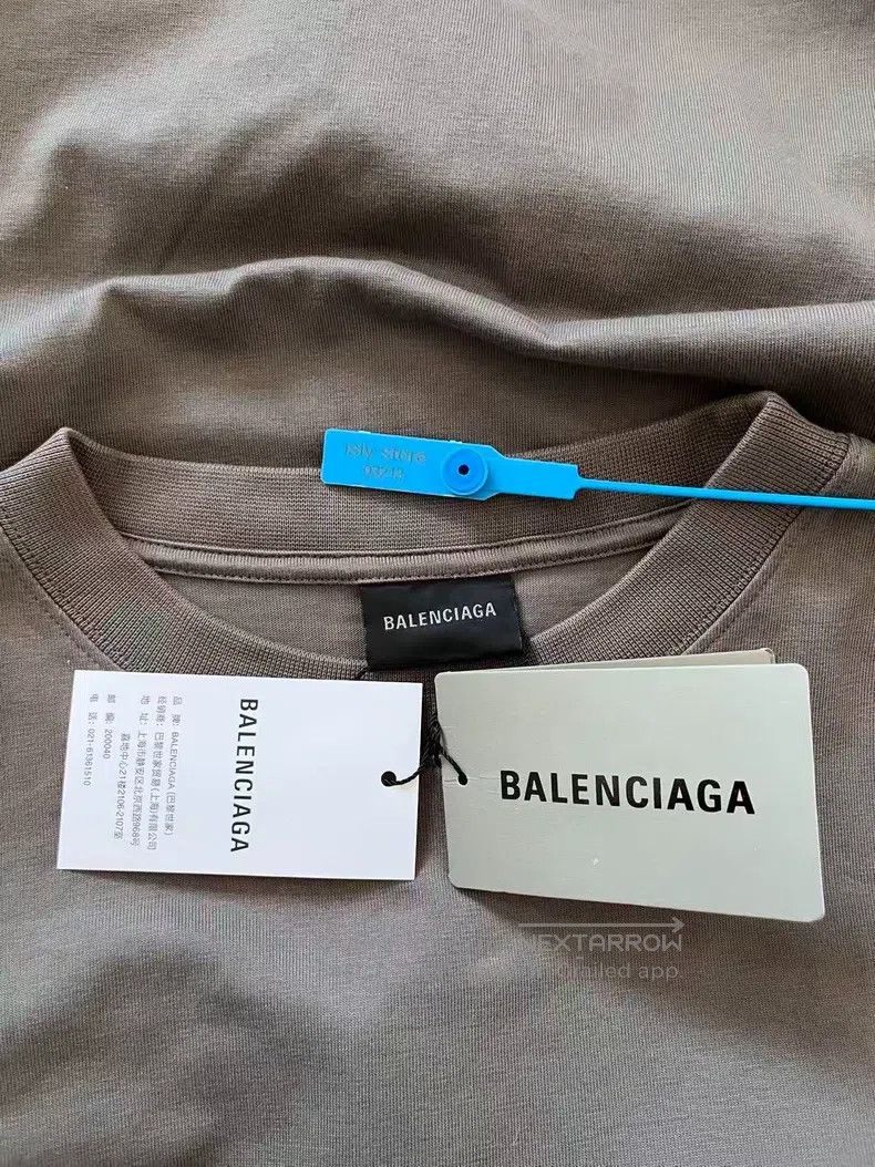 Balenciaga Balenciaga Logo Letter Print Crew Neck Short Sleeve T-Shir Size US XL / EU 56 / 4 - 4 Thumbnail