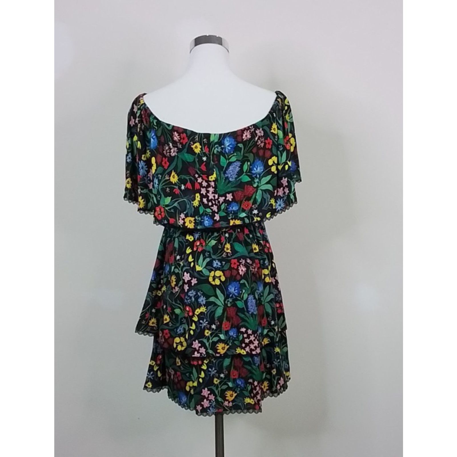 Alice + Olivia Alice + Olivia Dress Women's Size 4 Floral Off the Shoulder Size S / US 4 / IT 40 - 3 Thumbnail