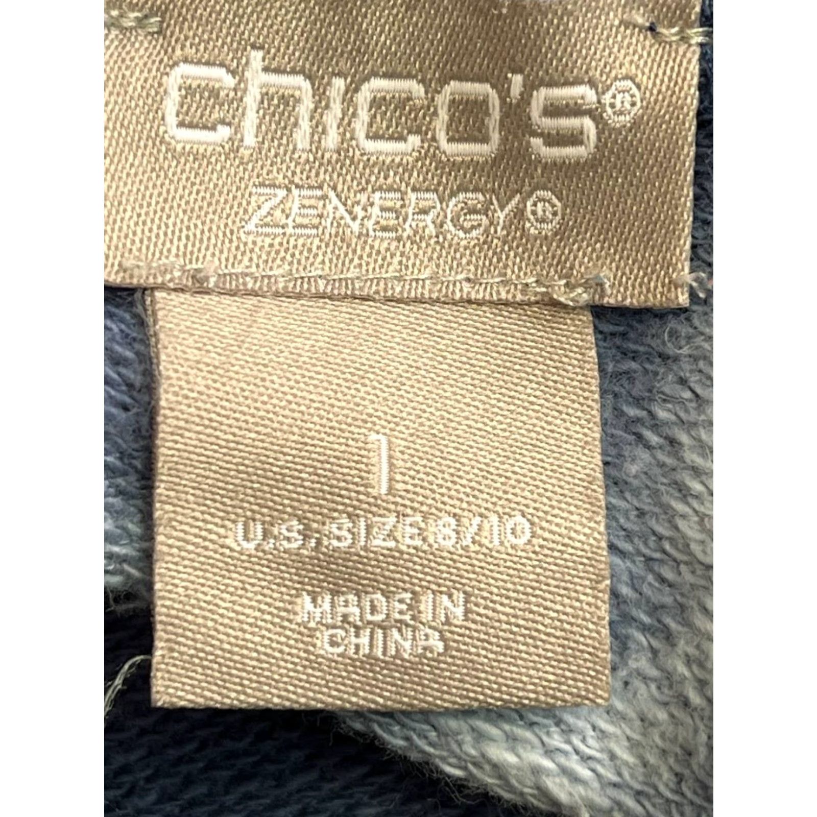Vintage Chico’s Zenergy Star Tie-Dye Dress Blue White Women’s Size 1 Pockets Loose Fit Size XS / US 0-2 / IT 36-38 - 5 Thumbnail