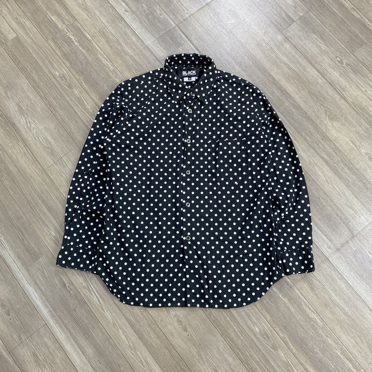 Comme des Garcons Homme 🇯🇵 AD2008 Comme des Garcons Homme CDG Polkadot Black Shirt Size US M / EU 48-50 / 2 - 2 Thumbnail