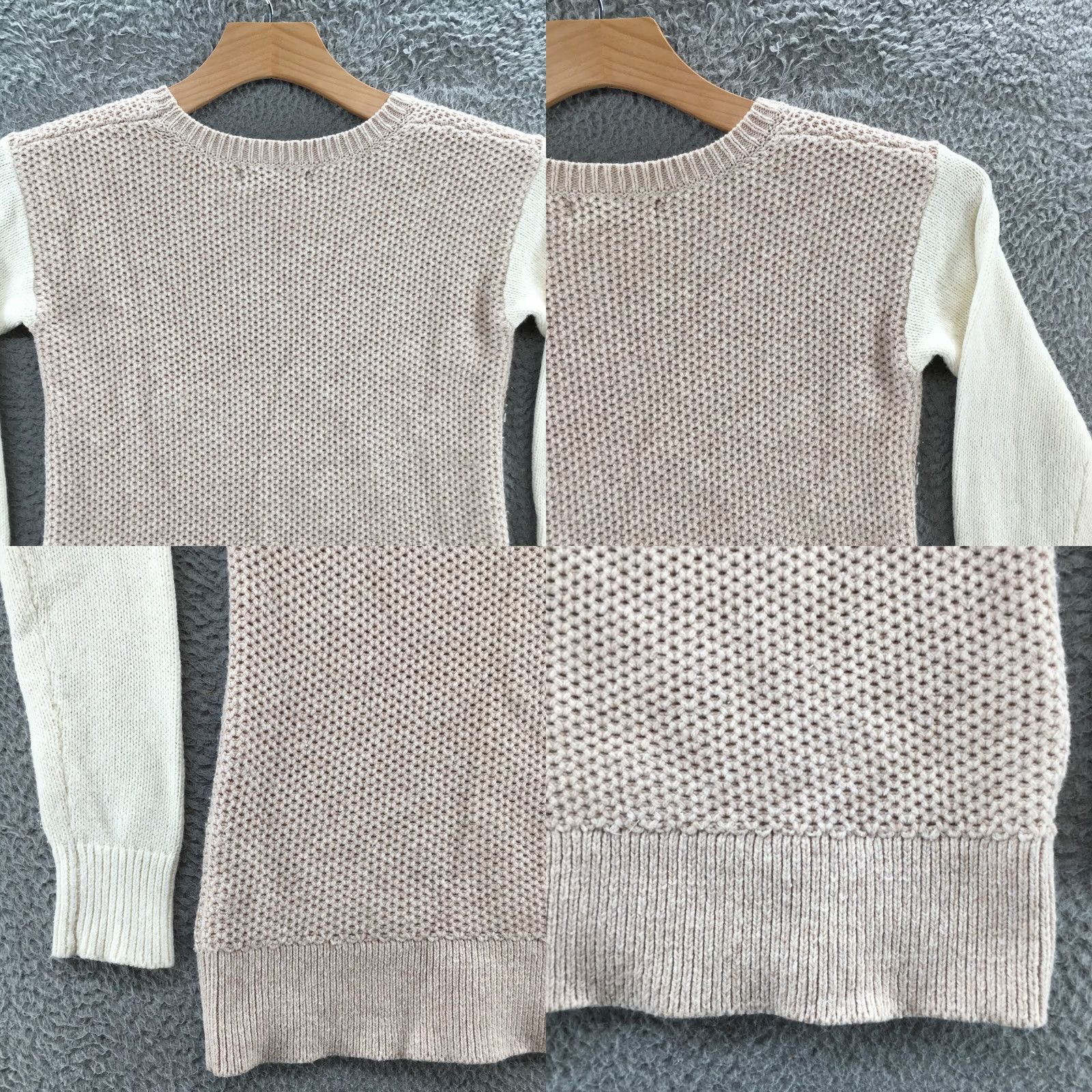 Banana Republic Banana Republic Sweater Womens XS Beige Crew Neck Long Sleeve Knitted Pull Over Size XS / US 0-2 / IT 36-38 - 9 Thumbnail