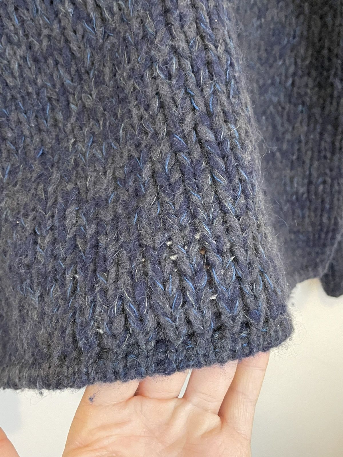 NEWYORKINDUSTRIE Blue Knit Wool Sweater Size US M / EU 48-50 / 2 - 6 Thumbnail