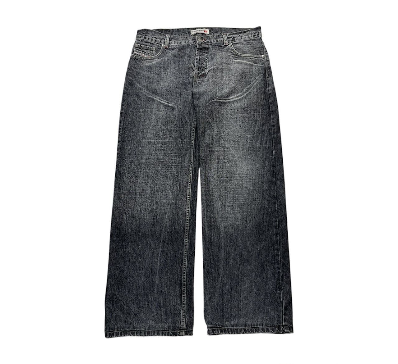 Diesel × Vintage Vintage Diesel baggy distressed denim y2k wide pants washed Size US 36 / EU 52 - 1 Thumbnail