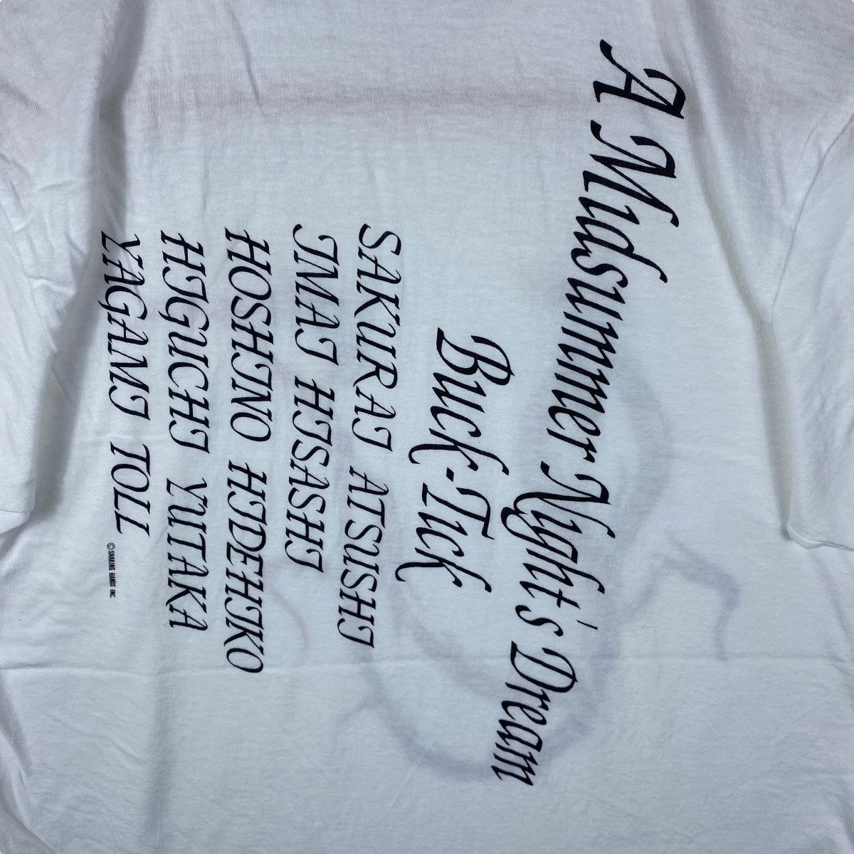 Band Tees Vintage 90's BUCK-TICK A Midsummer Night's Dream Tour Tee Size US M / EU 48-50 / 2 - 5 Thumbnail