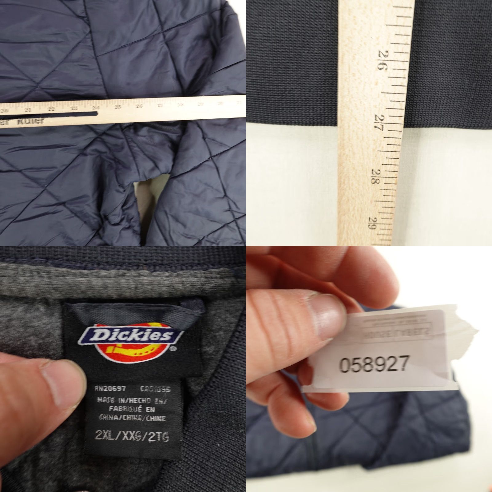 Dickies Dickies Jacket Mens XXL Navy Blue Diamond Quilted Bomber Insulated Work Coat Size US XXL / EU 58 / 5 - 8 Thumbnail