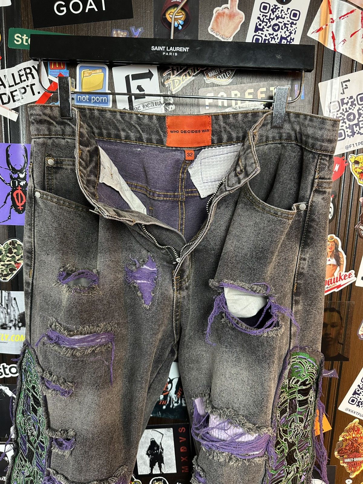 Ev Bravado × Who Decides War Who Decides War “Jesus and Maria” Fusion Denim Size US 32 / EU 48 - 6 Thumbnail